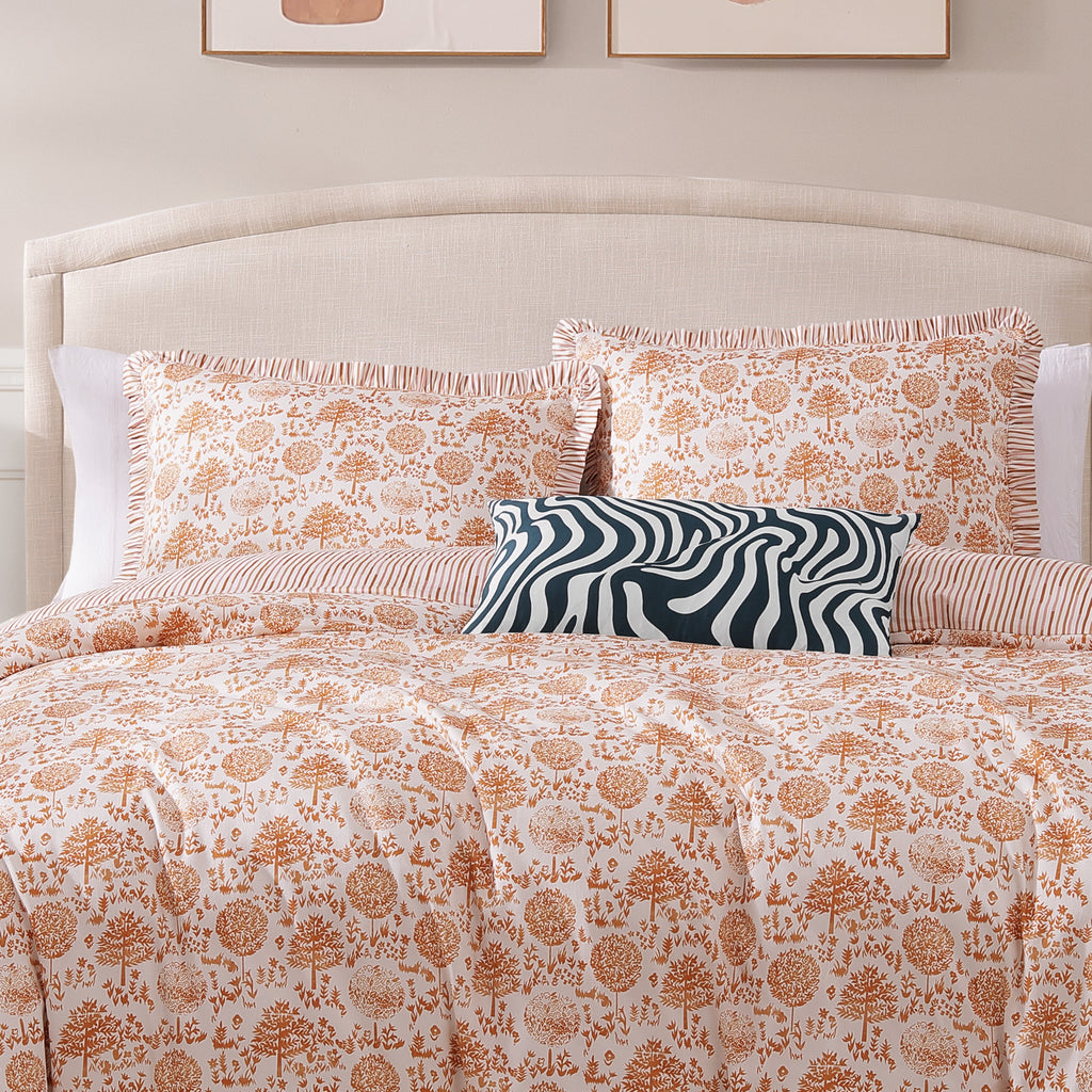 Latest Living Clay Trees Reversible Comforter Set