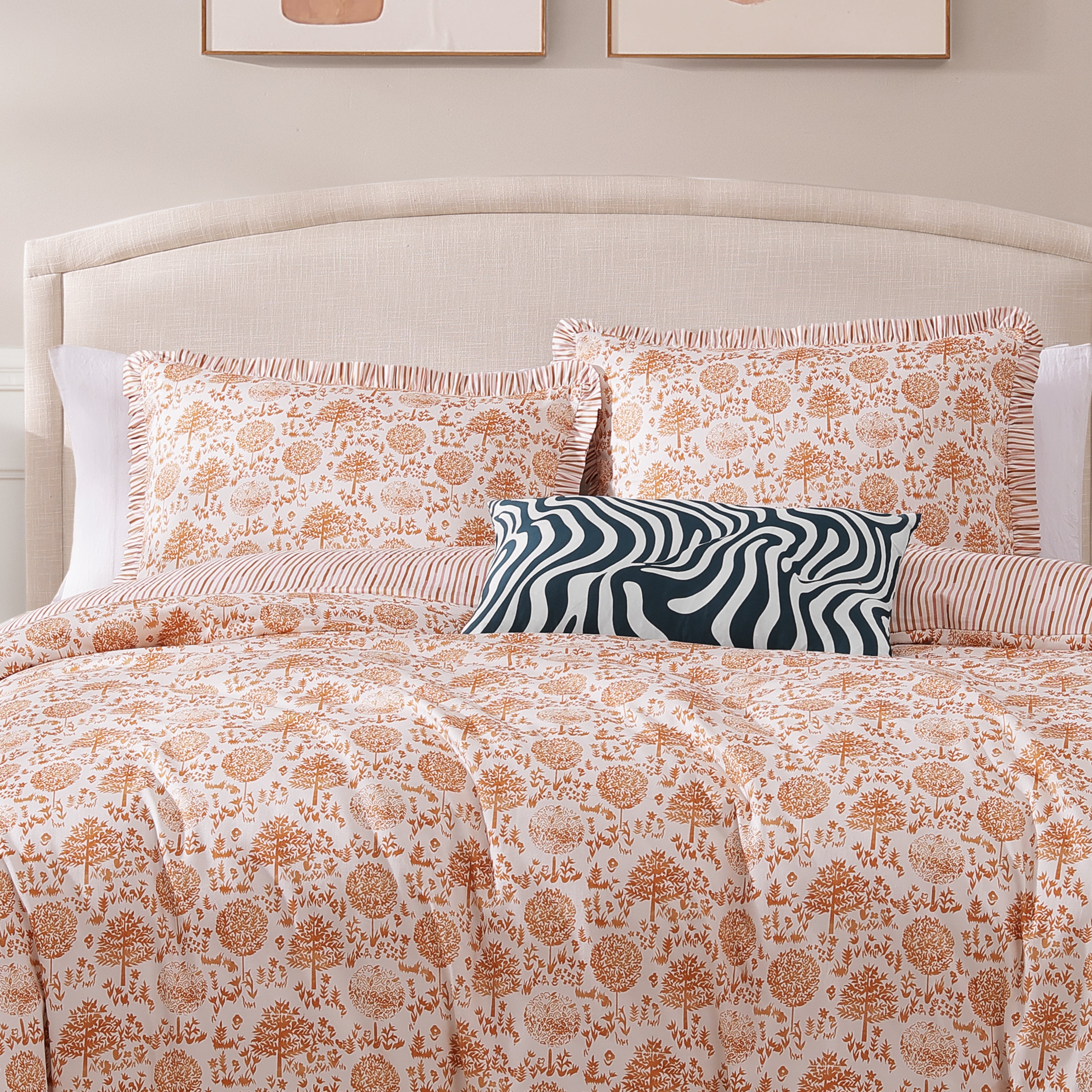 Latest Living Clay Trees Reversible Comforter Set