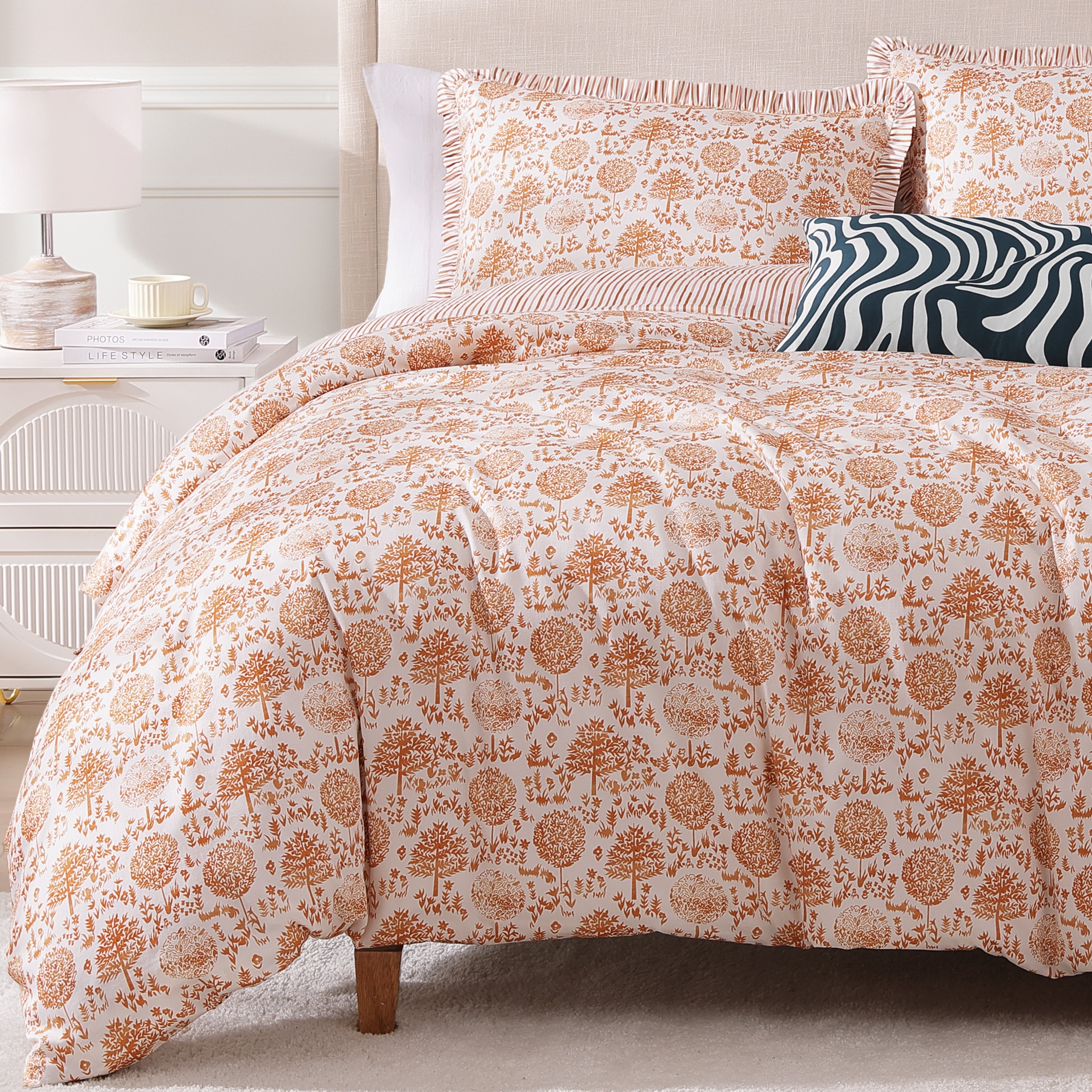 Latest Living Clay Trees Reversible Comforter Set