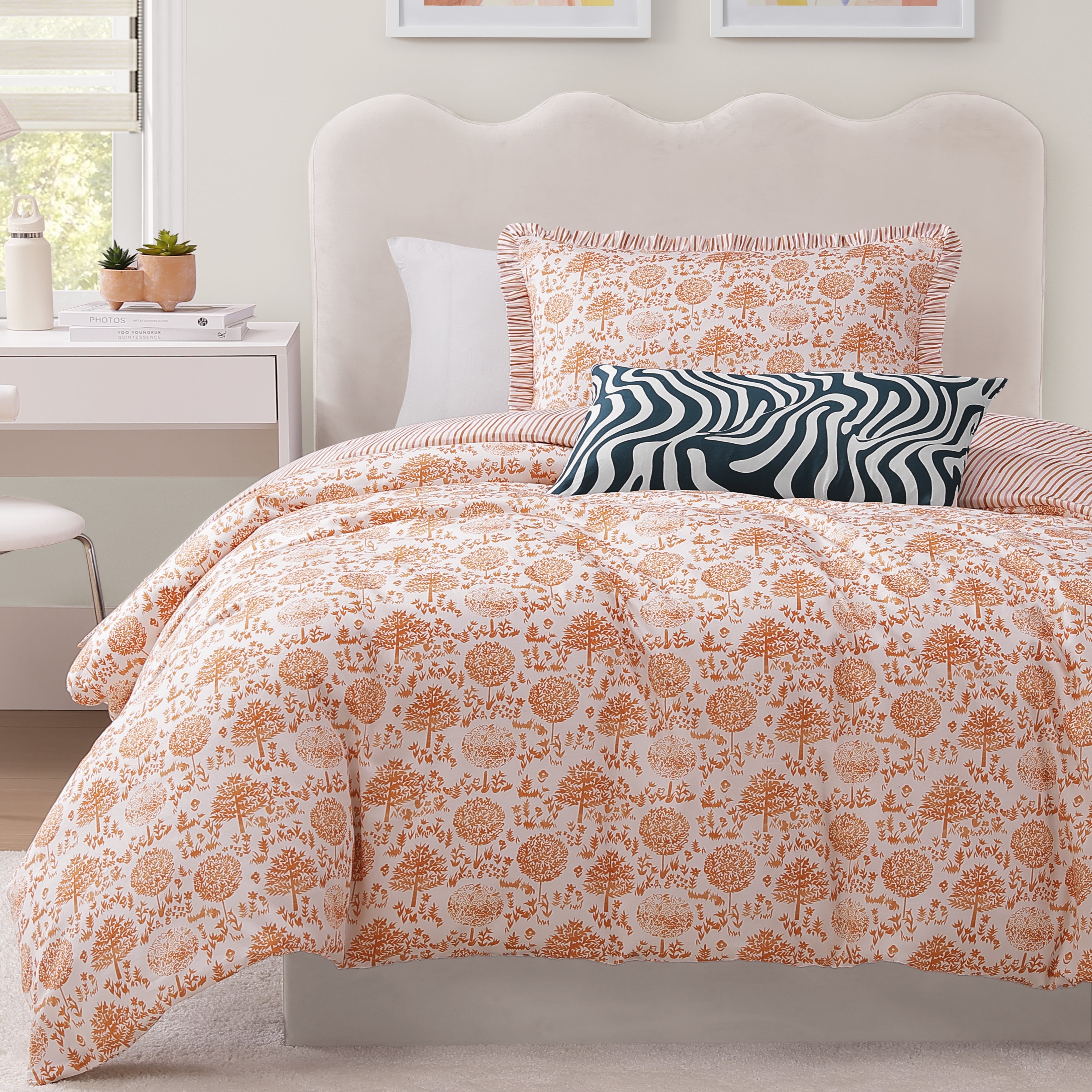 Latest Living Clay Trees Reversible Comforter Set