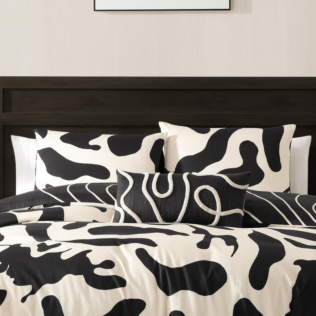 Latest Living Ebony and Ivory Reversible Comforter Set