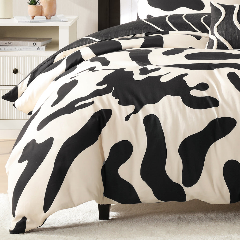 Latest Living Ebony and Ivory Reversible Comforter Set