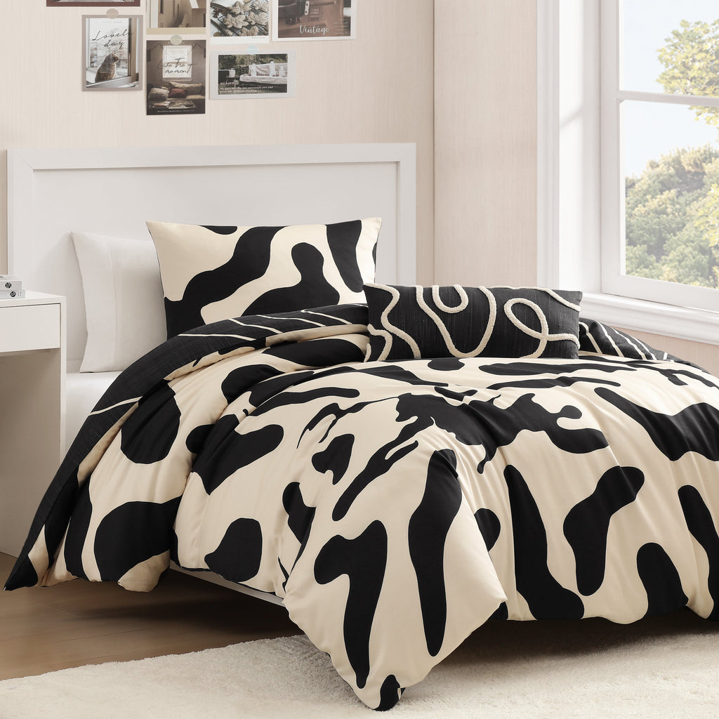 Latest Living Ebony and Ivory Reversible Comforter Set