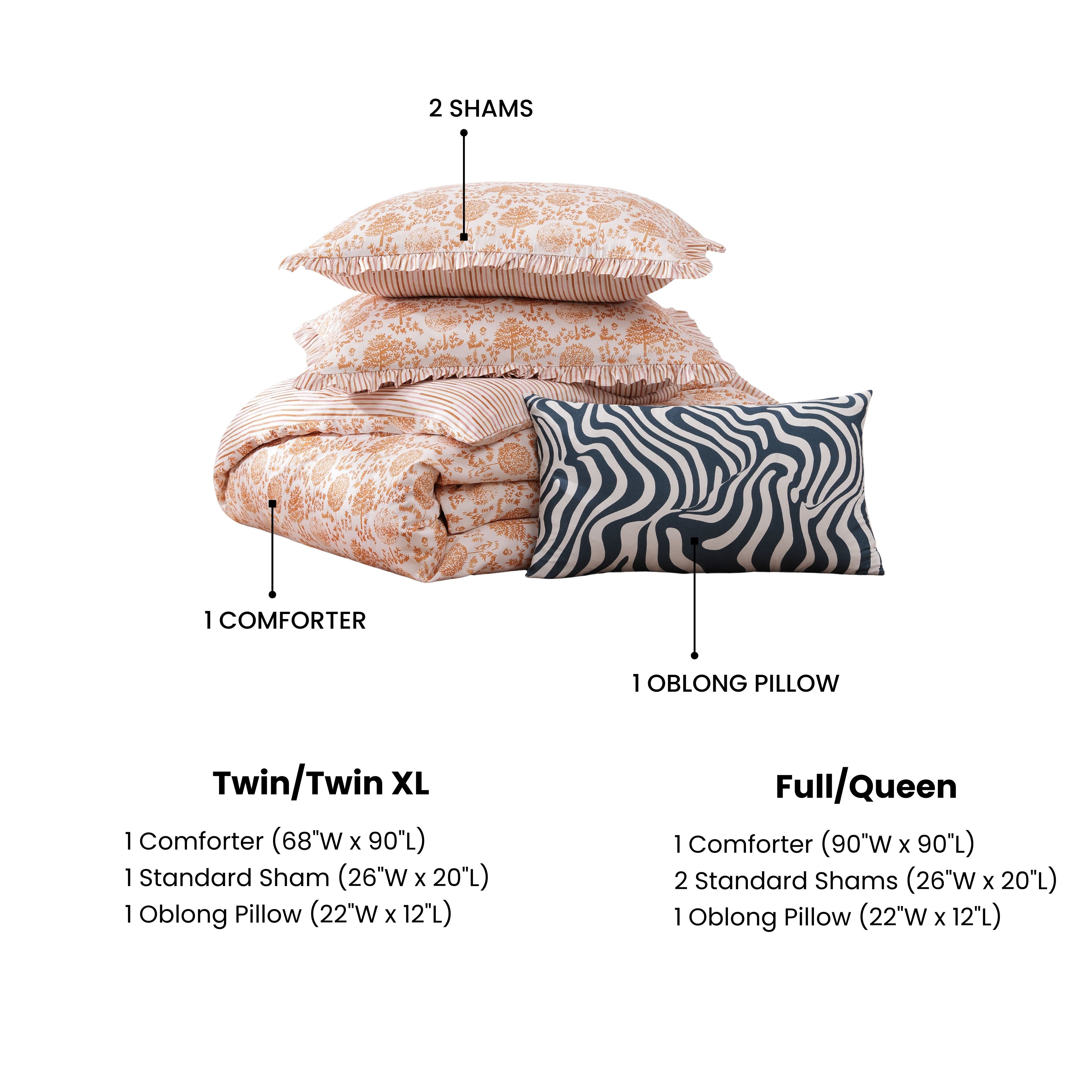 Latest Living Clay Trees Reversible Comforter Set