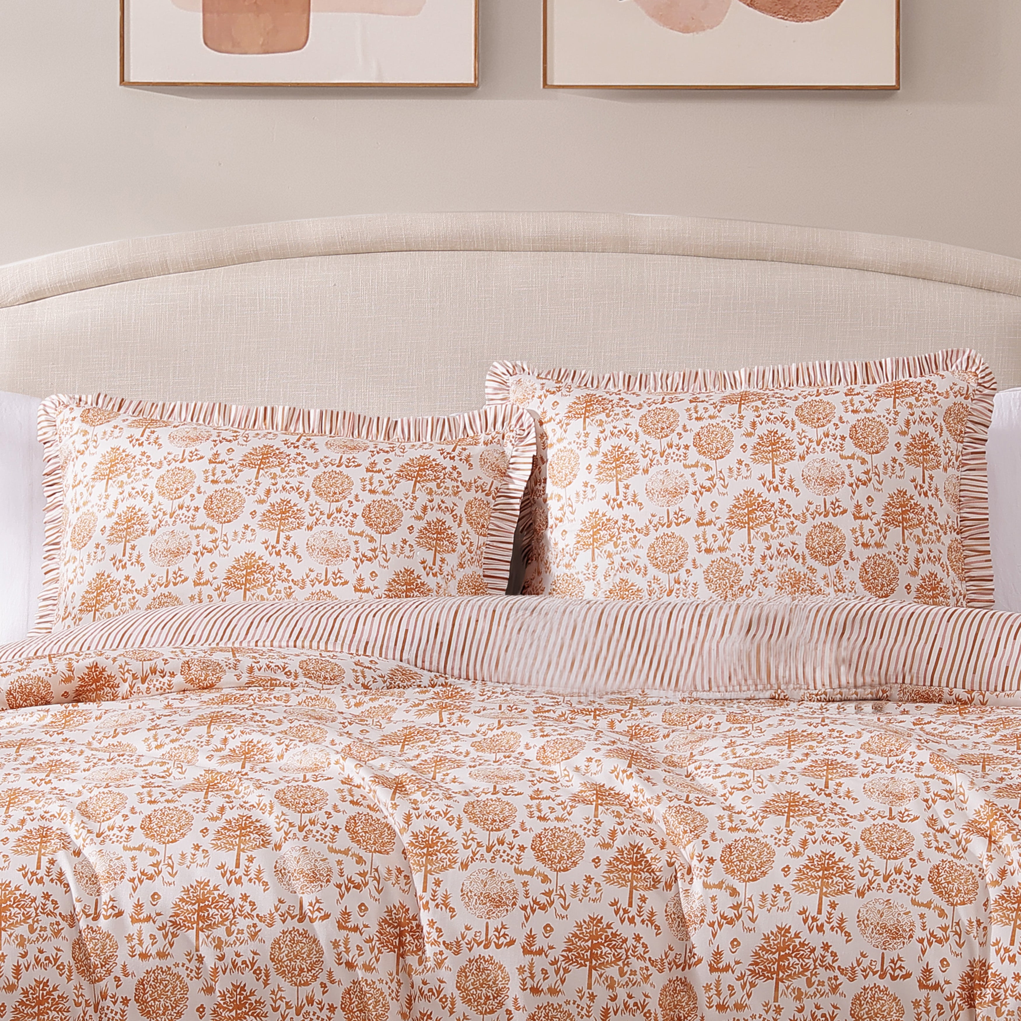 Latest Living Clay Trees Reversible Comforter Set