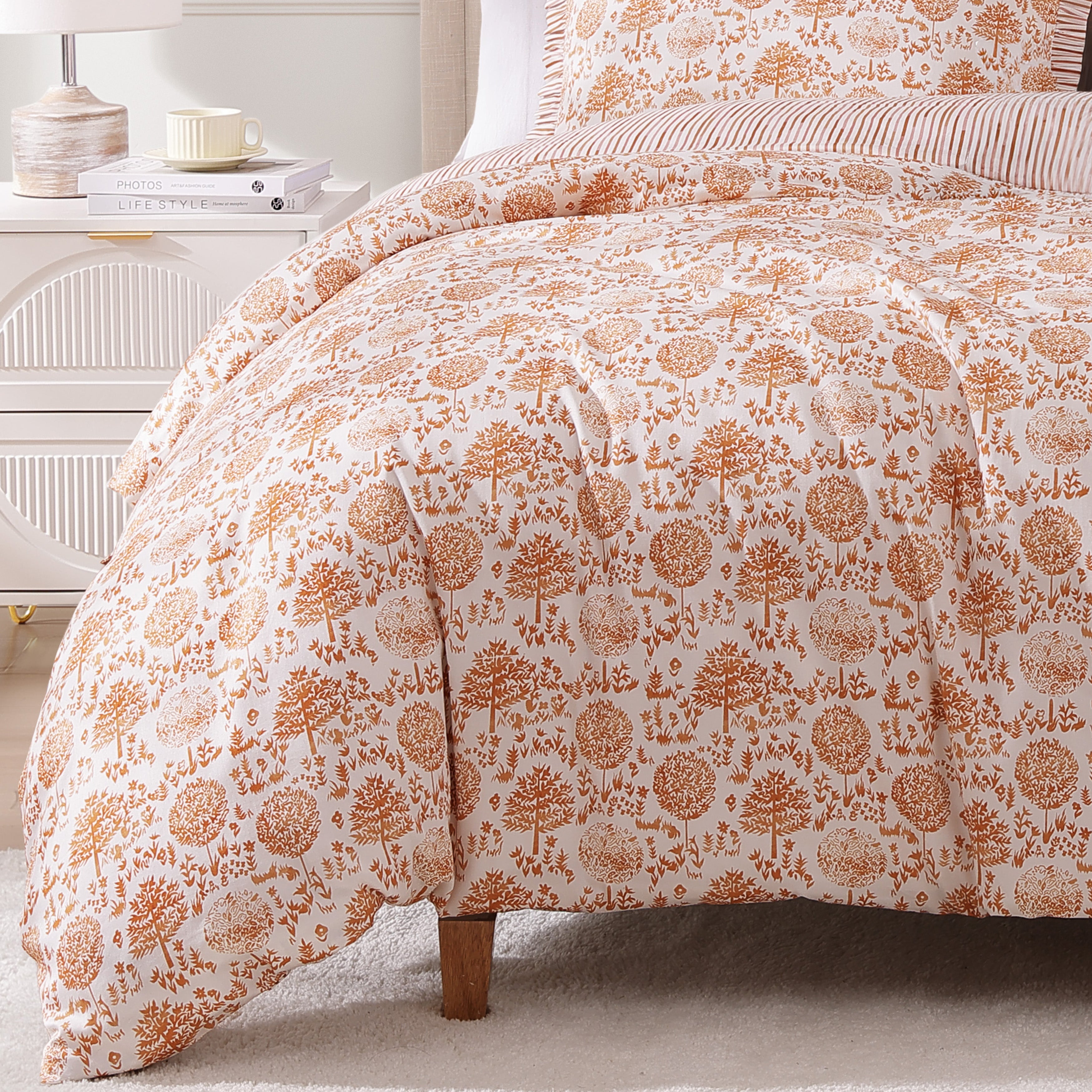Latest Living Clay Trees Reversible Comforter Set