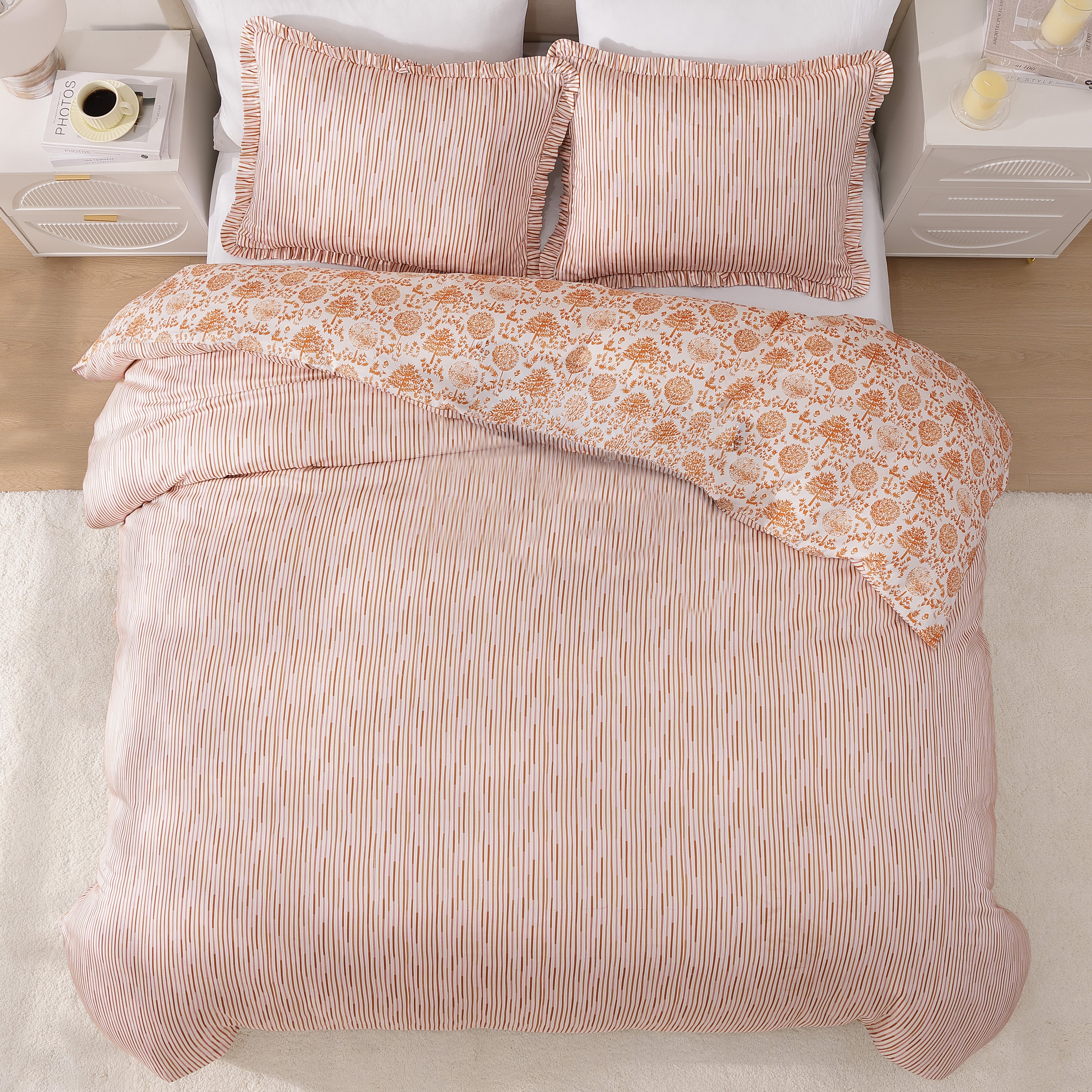 Latest Living Clay Trees Reversible Comforter Set