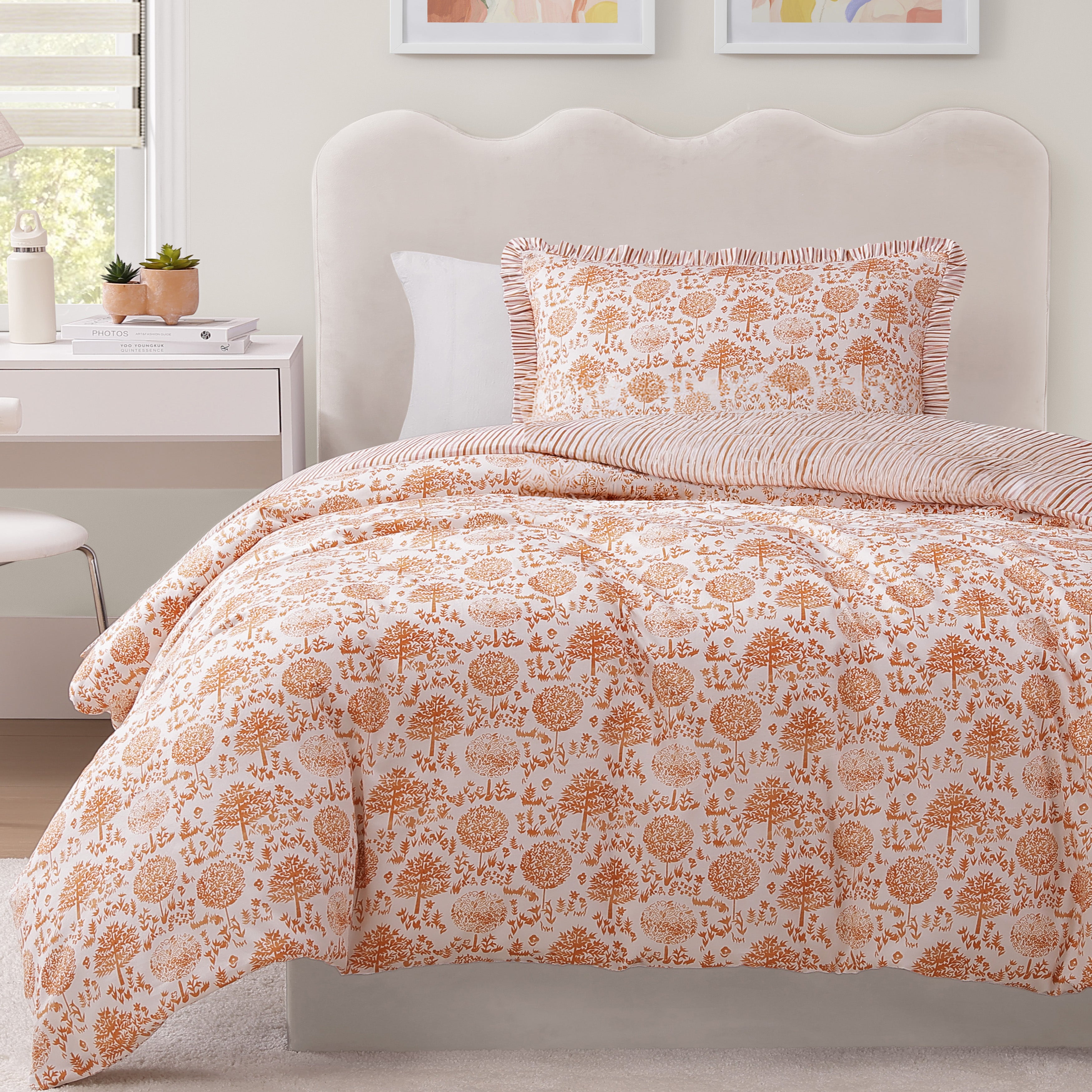 Latest Living Clay Trees Reversible Comforter Set