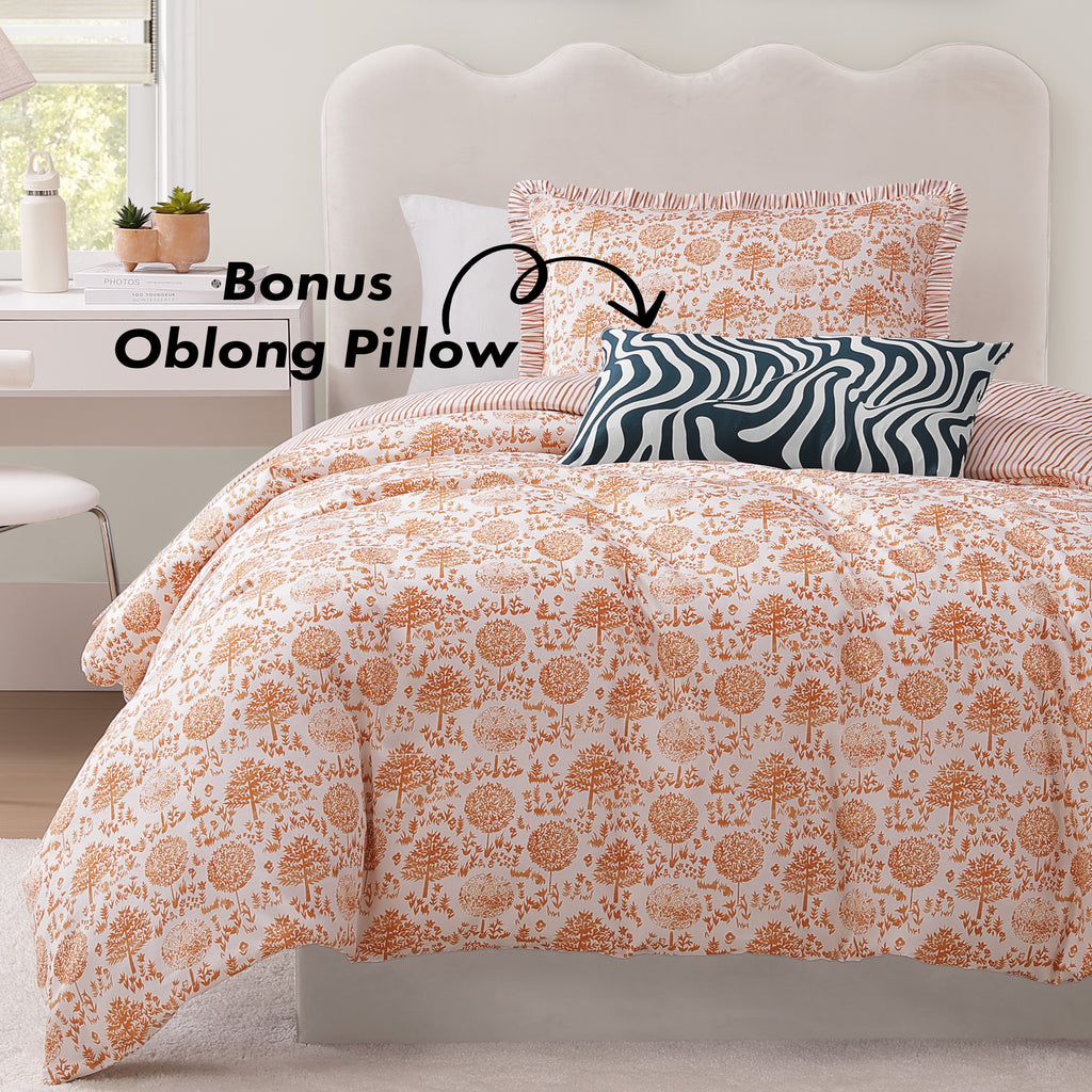 Latest Living Clay Trees Reversible Comforter Set