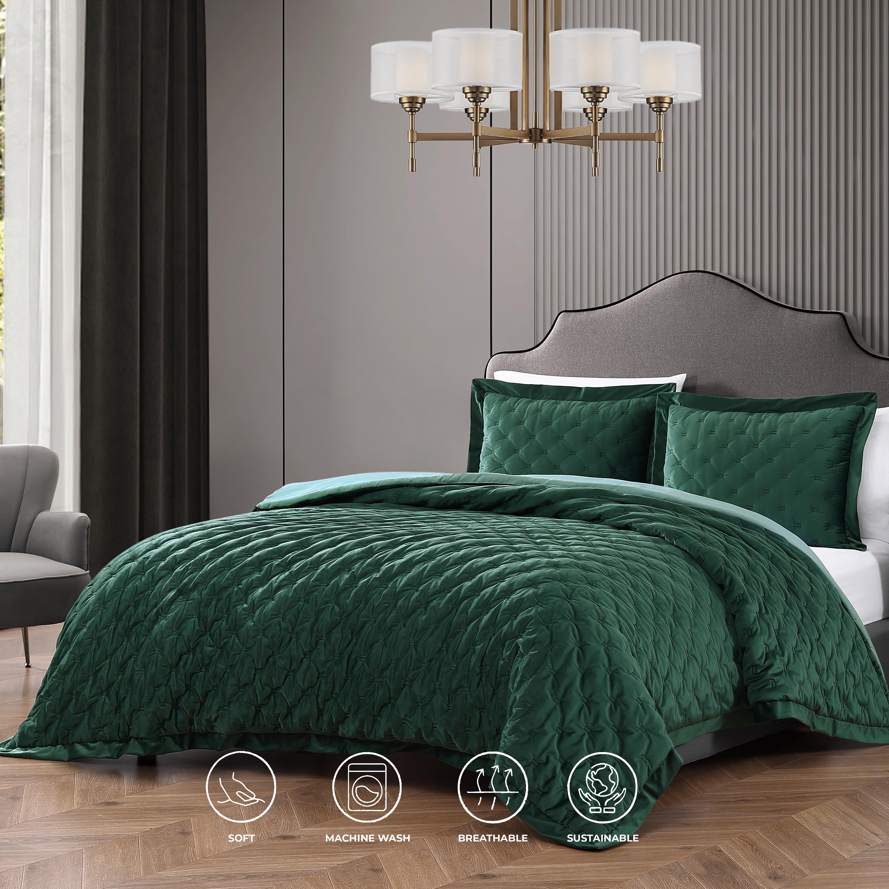 Bebejan 3 Piece Velvet Comforter Set Comforter Sets By Bebejan®