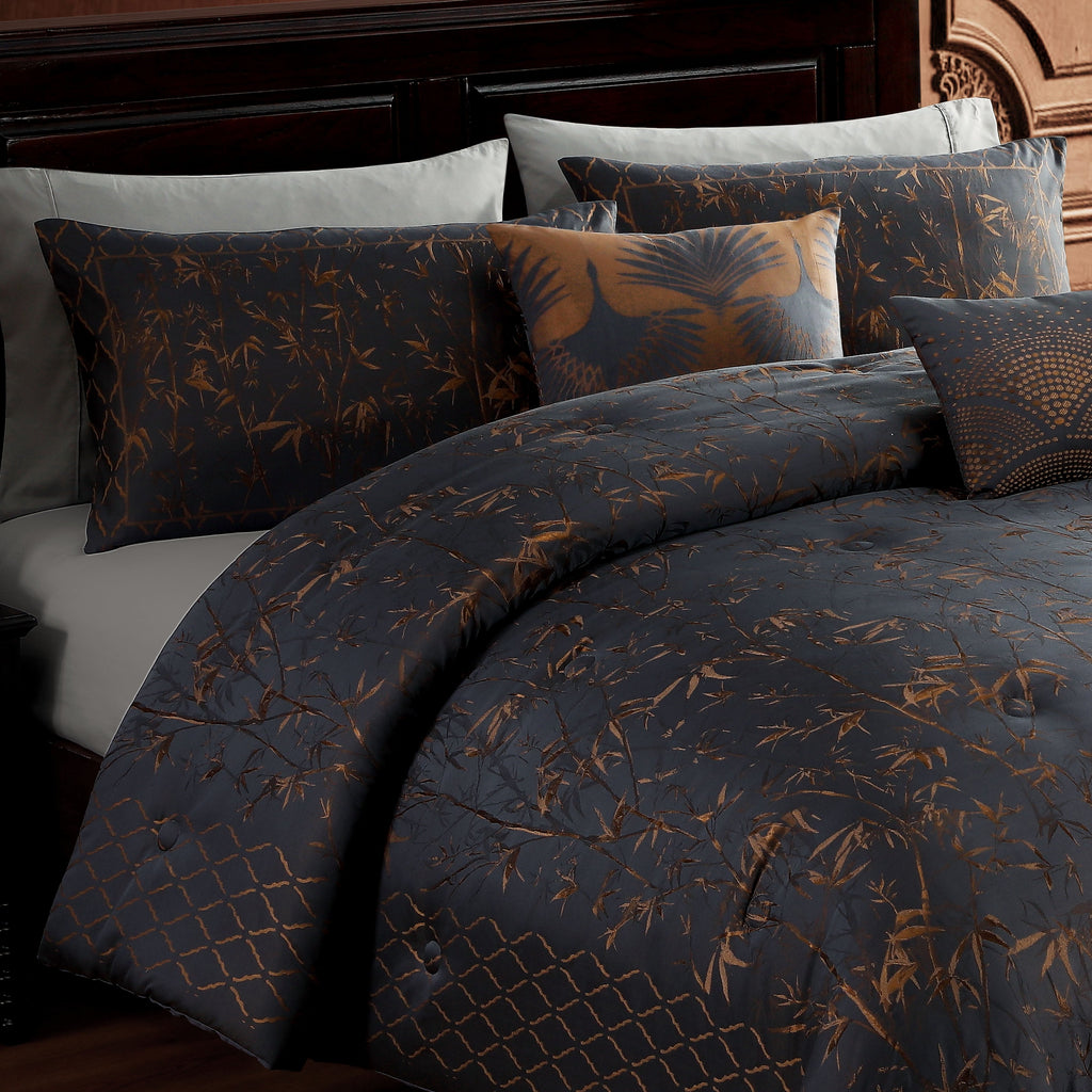 Latest Living Bamboo Tree 5 Piece Comforter Set