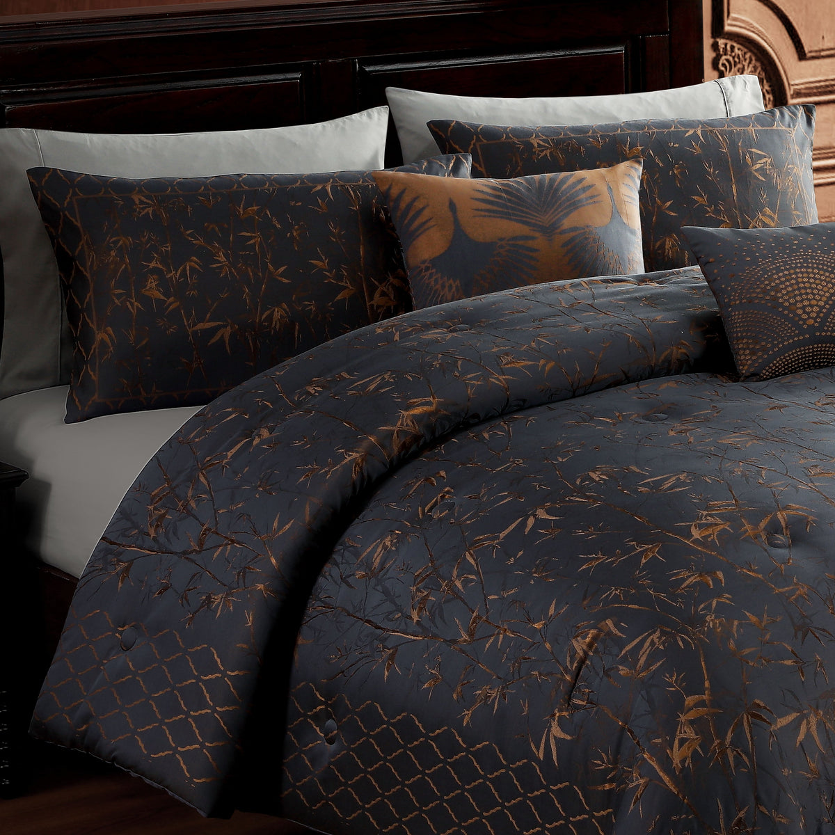 Latest Living Bamboo Tree 5 Piece Comforter Set