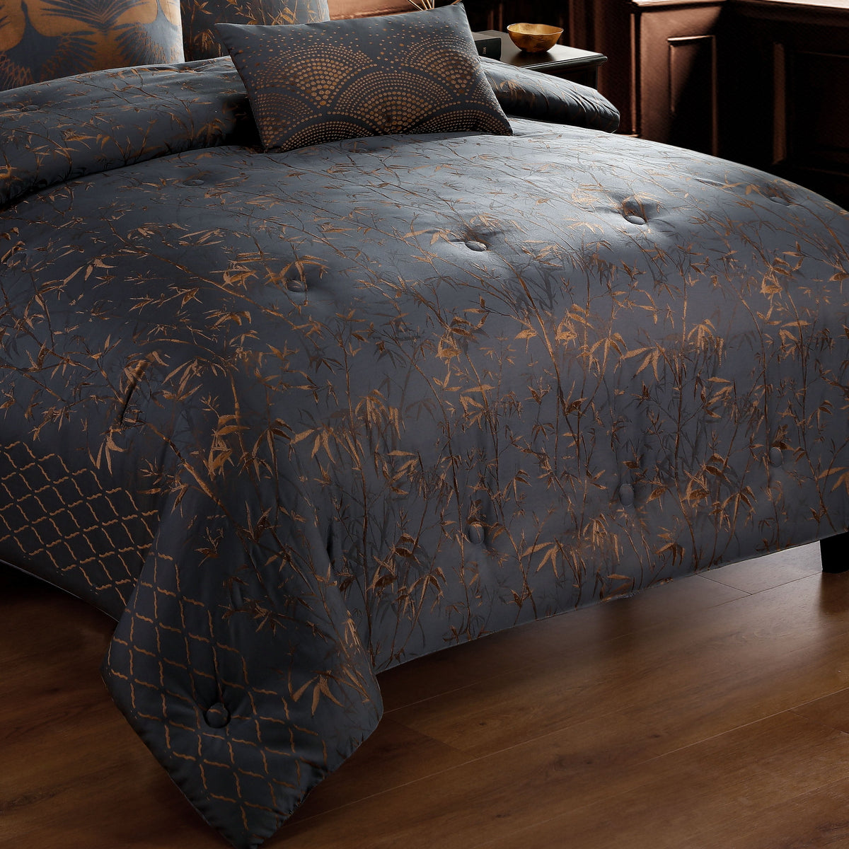 Latest Living Bamboo Tree 5 Piece Comforter Set