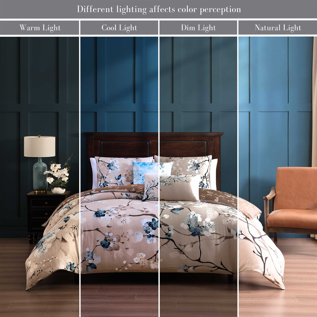 Bebejan Blue Blossom 5 Piece Reversible Comforter Set Comforter Sets By Bebejan®