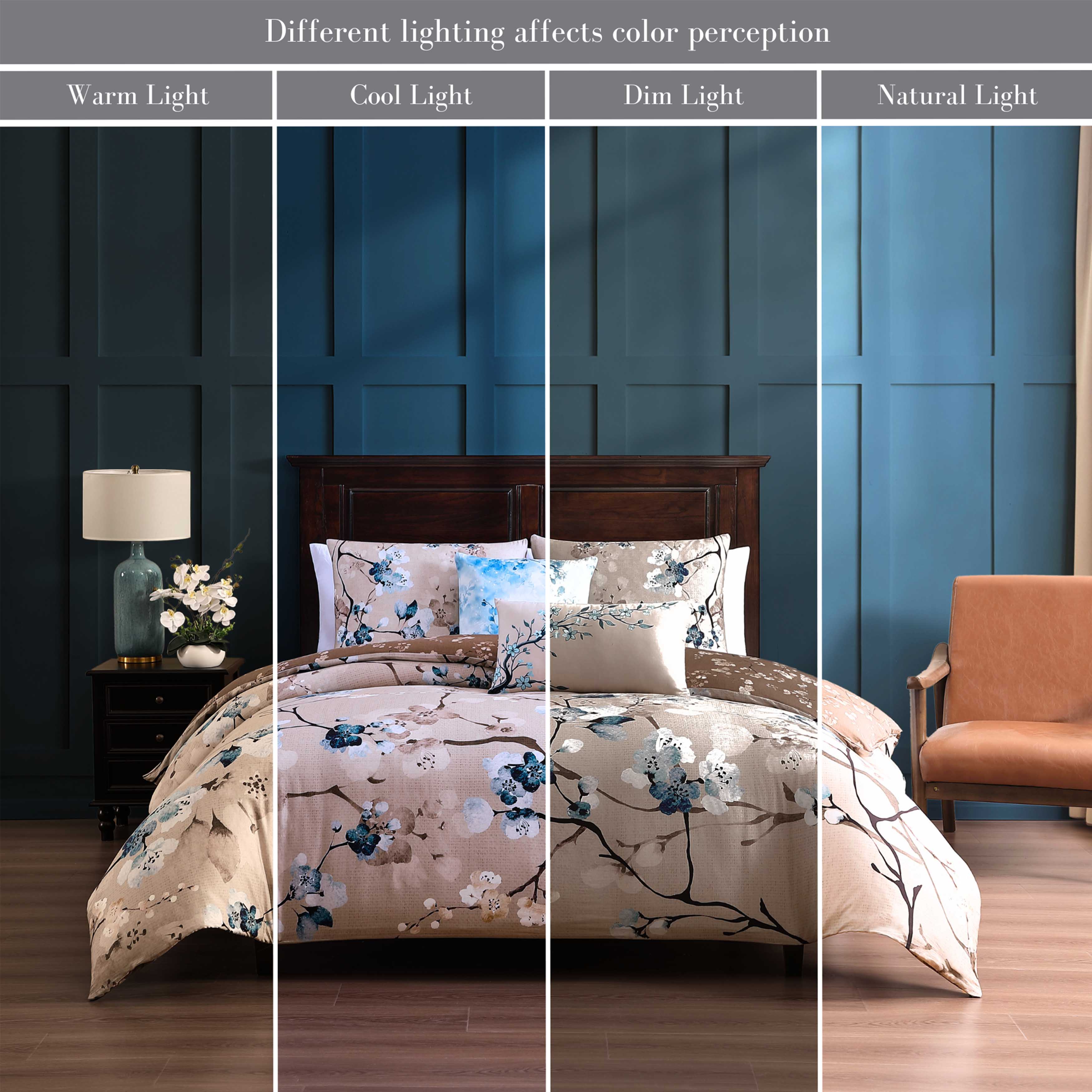 Bebejan Blue Blossom 5 Piece Reversible Comforter Set Comforter Sets By Bebejan®