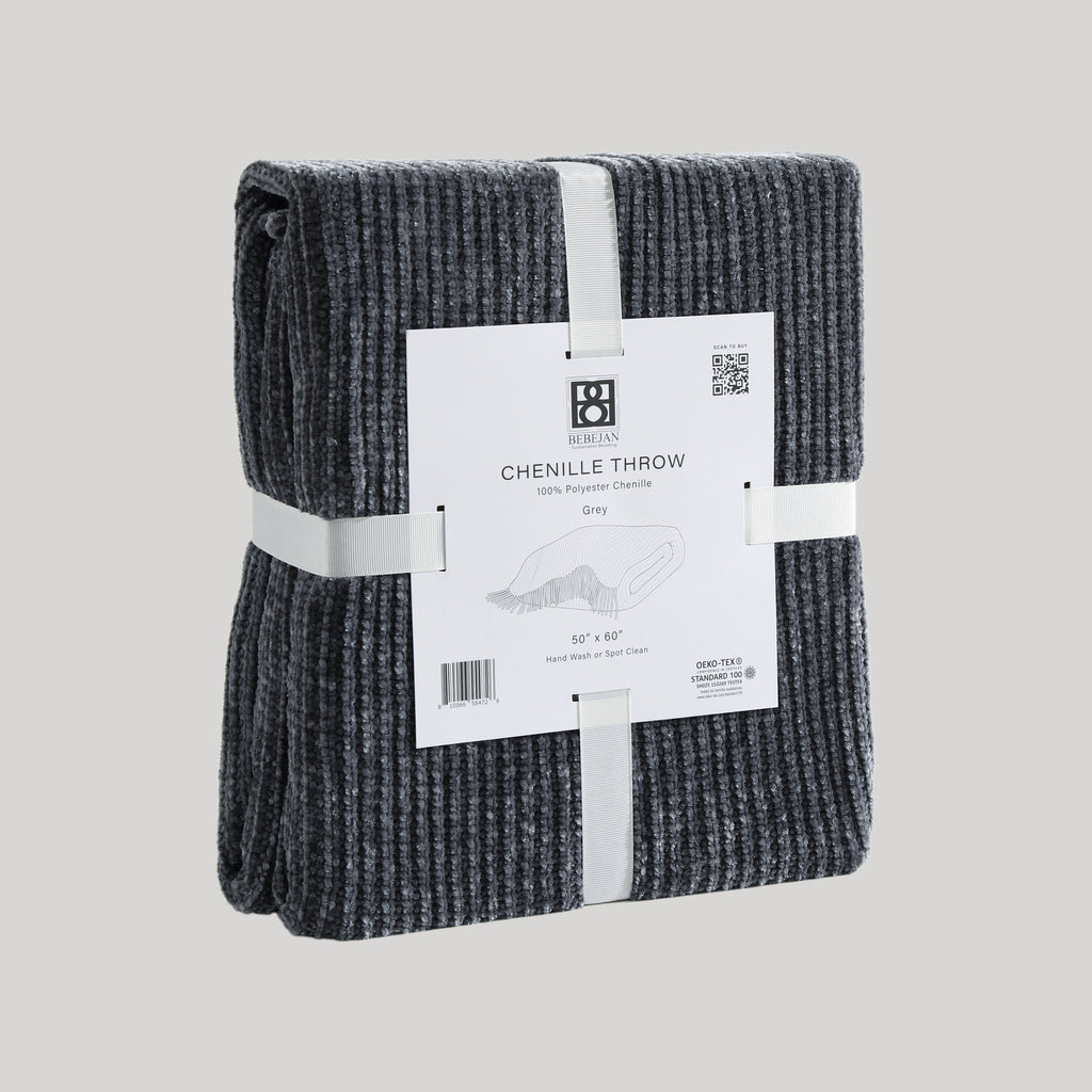 Latest Living Chenille Throw - Ivory Final Sale Throws By US Office - Latest Bedding