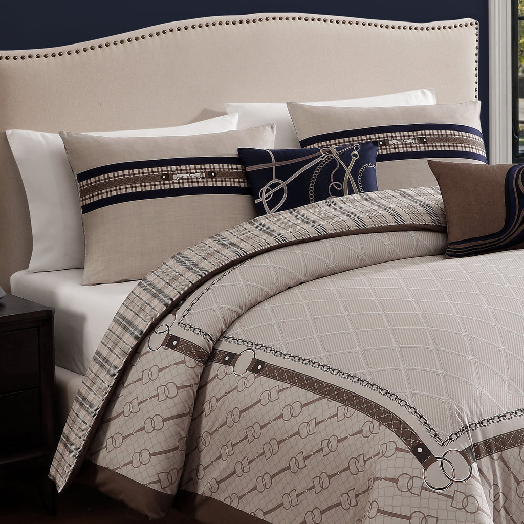 Latest Living Equestrian 5 Piece Reversible Comforter Set