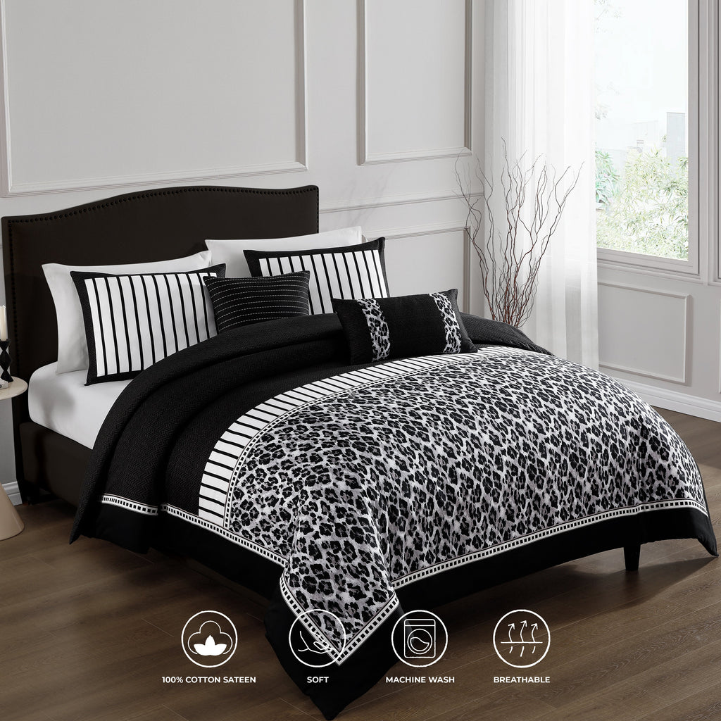 Latest Living Jaguar 5 Piece Reversible Comforter Set