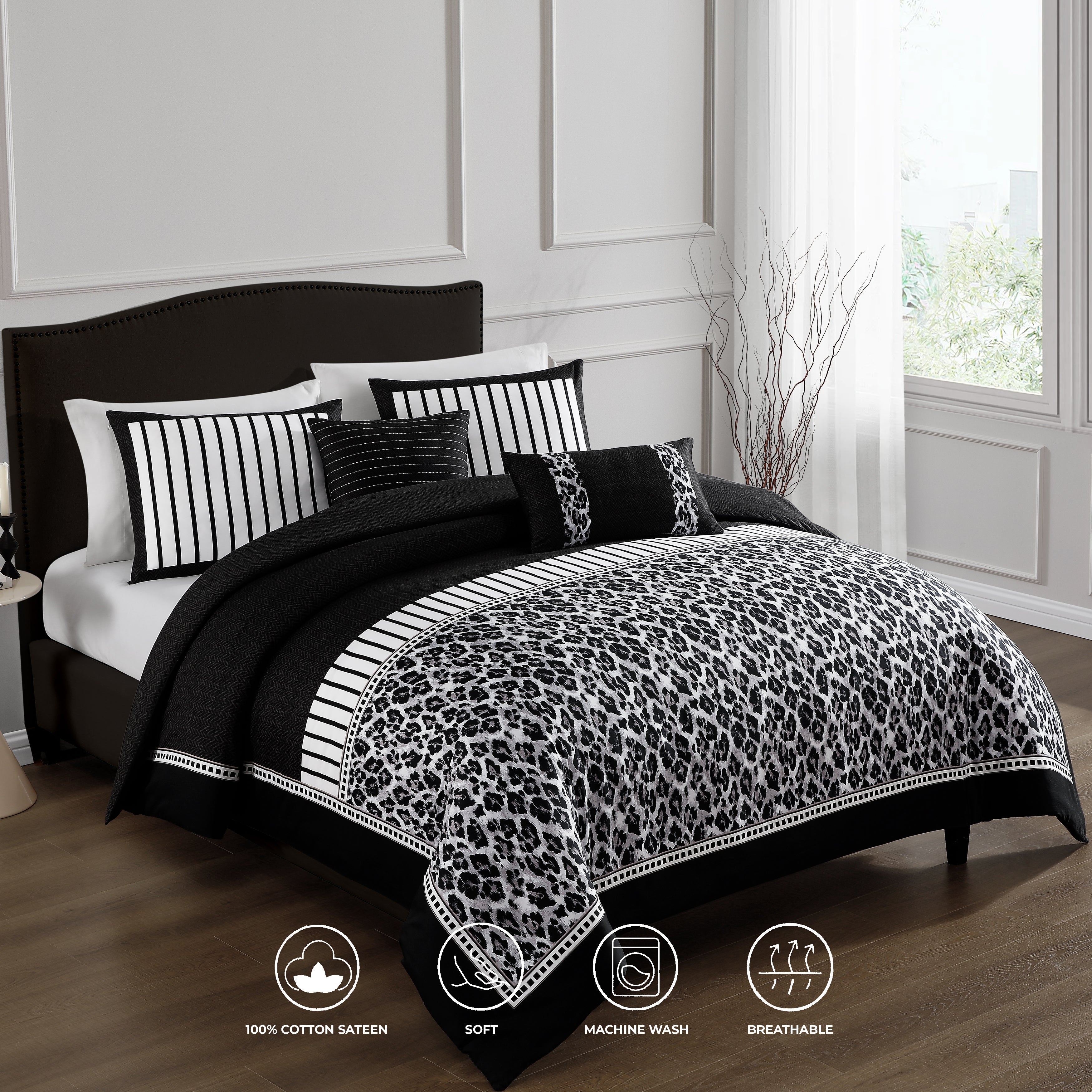 Latest Living Jaguar 5 Piece Reversible Comforter Set