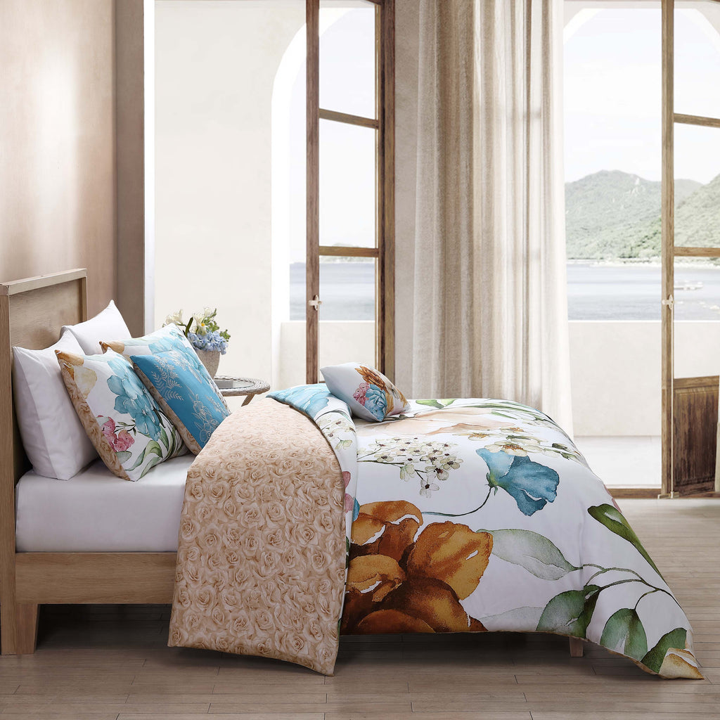 Bebejan Maia Blue 5 Piece Reversible Comforter Set Comforter Sets By Bebejan®