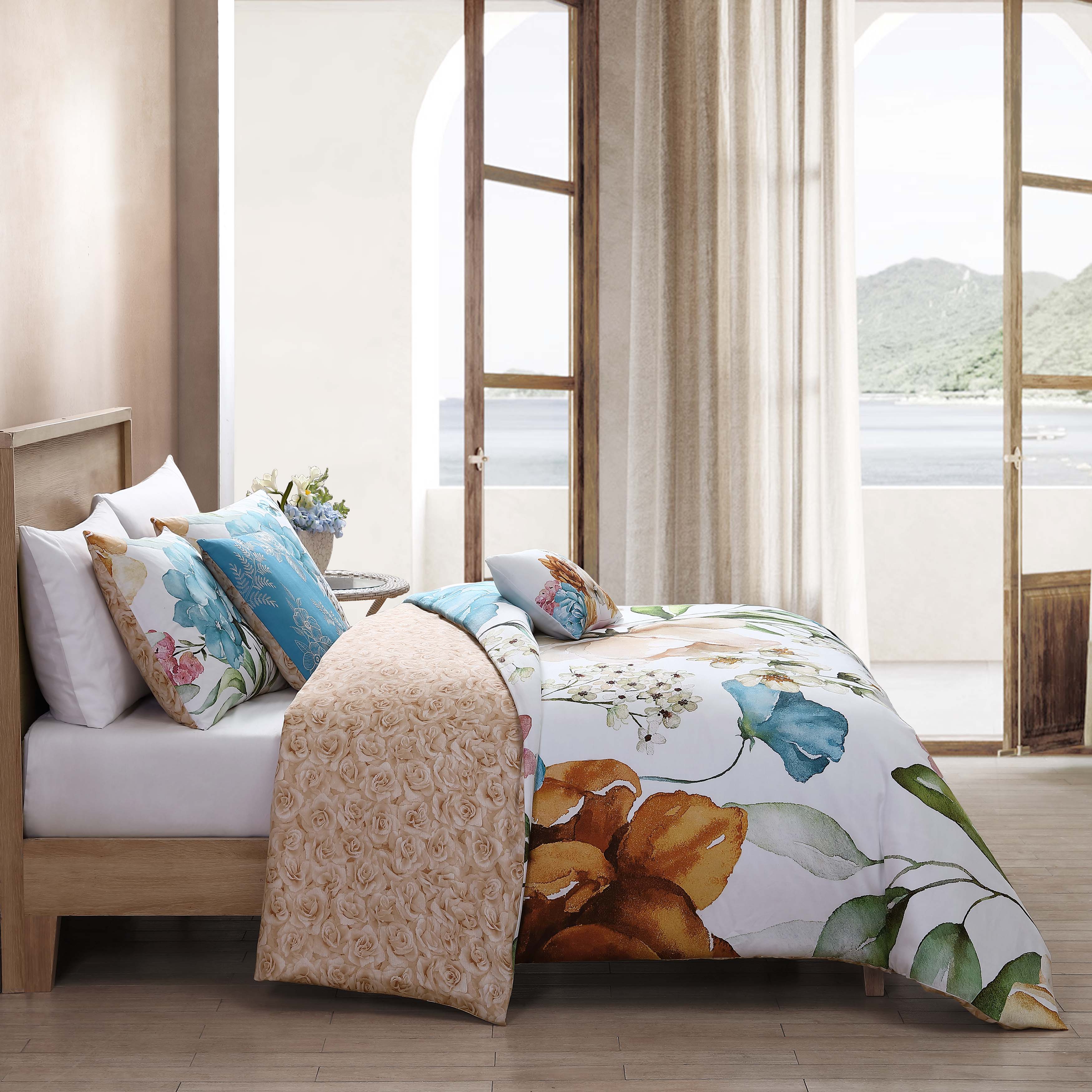 Bebejan Maia Blue 5 Piece Reversible Comforter Set Comforter Sets By Bebejan®