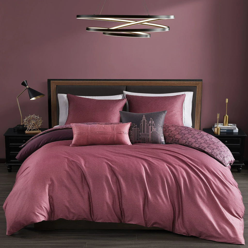 Bebejan Mauve Dreams 5 Piece Reversible Comforter Set - Bebejan