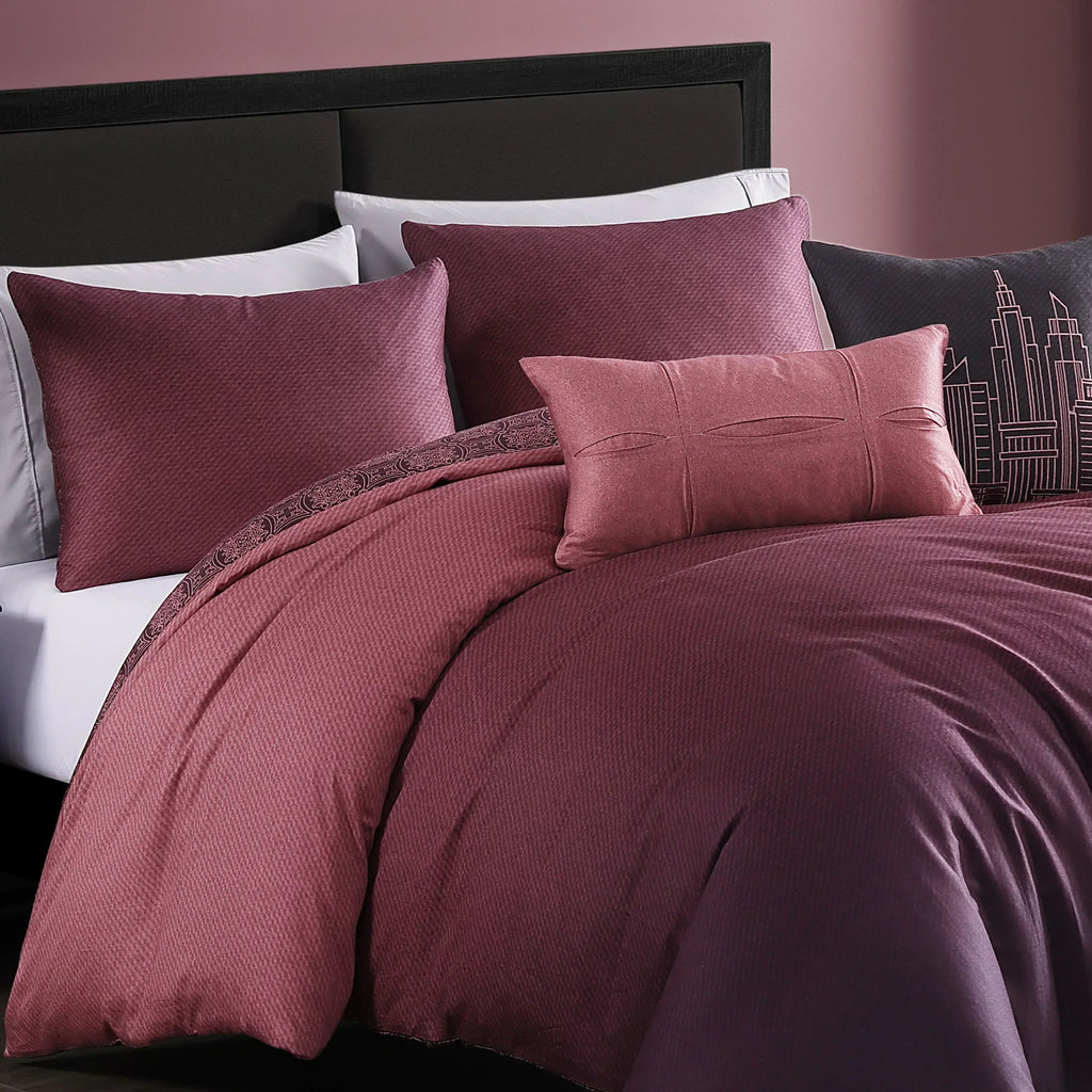 Bebejan Mauve Dreams 5 Piece Reversible Comforter Set - Bebejan
