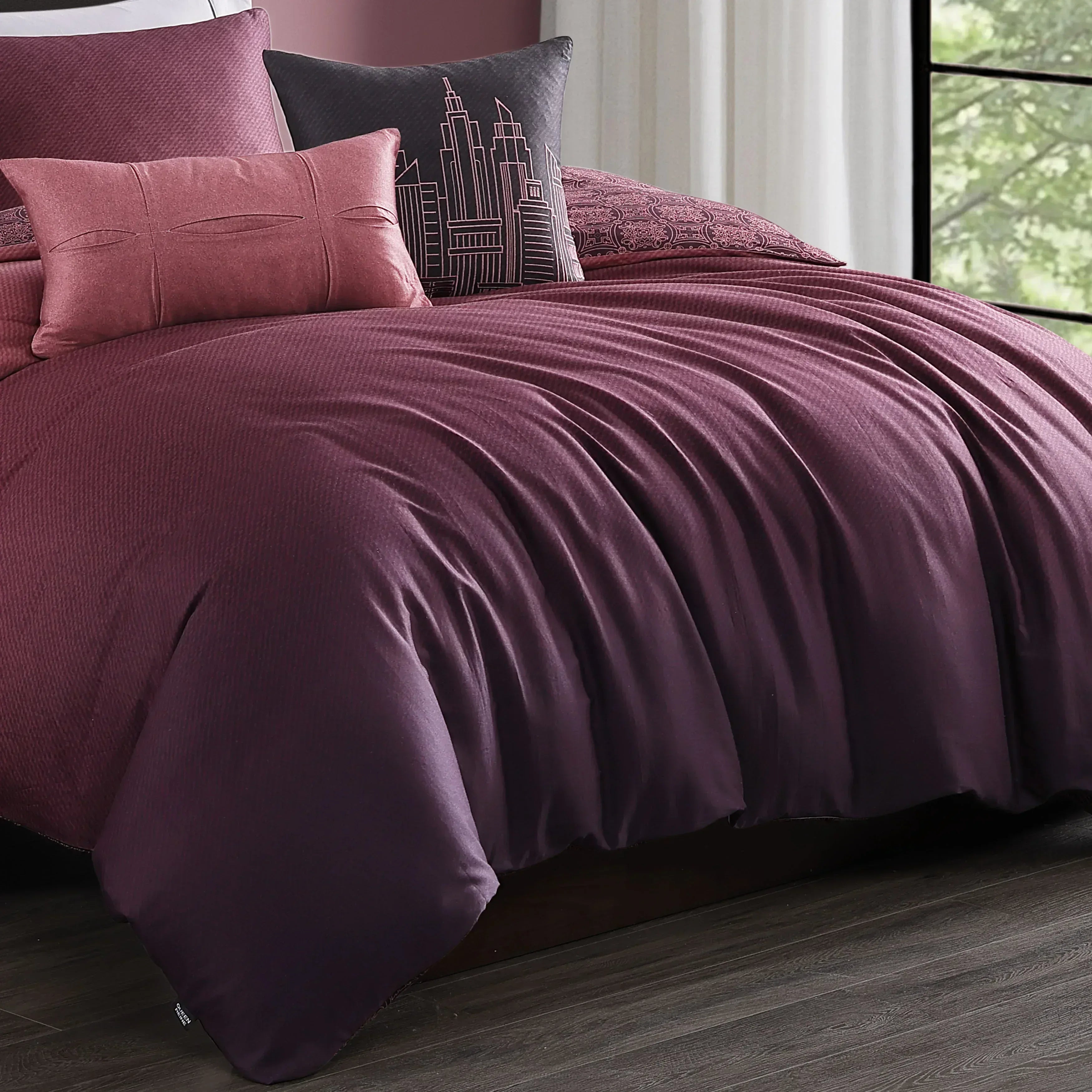 Bebejan Mauve Dreams 5 Piece Reversible Comforter Set - Bebejan