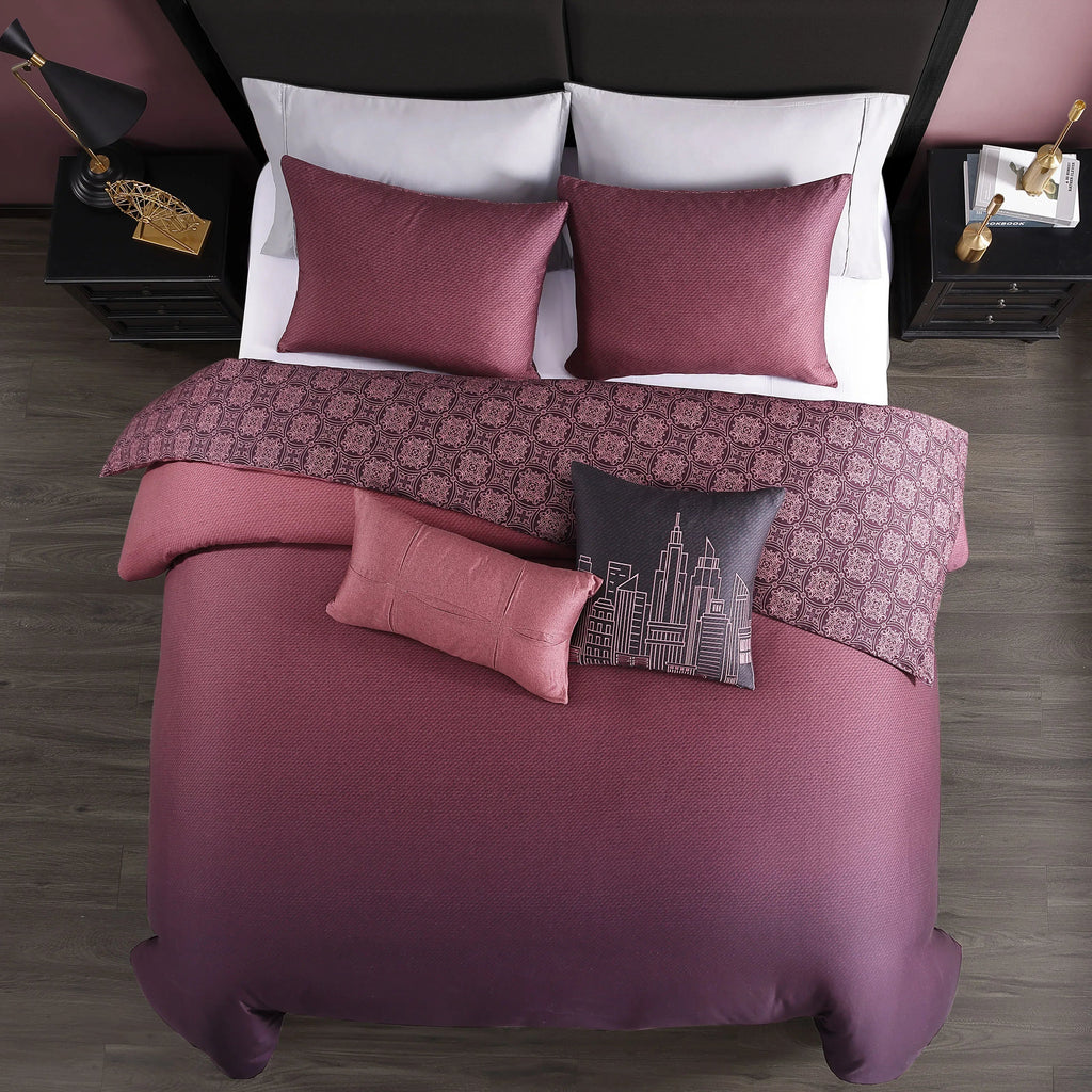 Bebejan Mauve Dreams 5 Piece Reversible Comforter Set - Bebejan