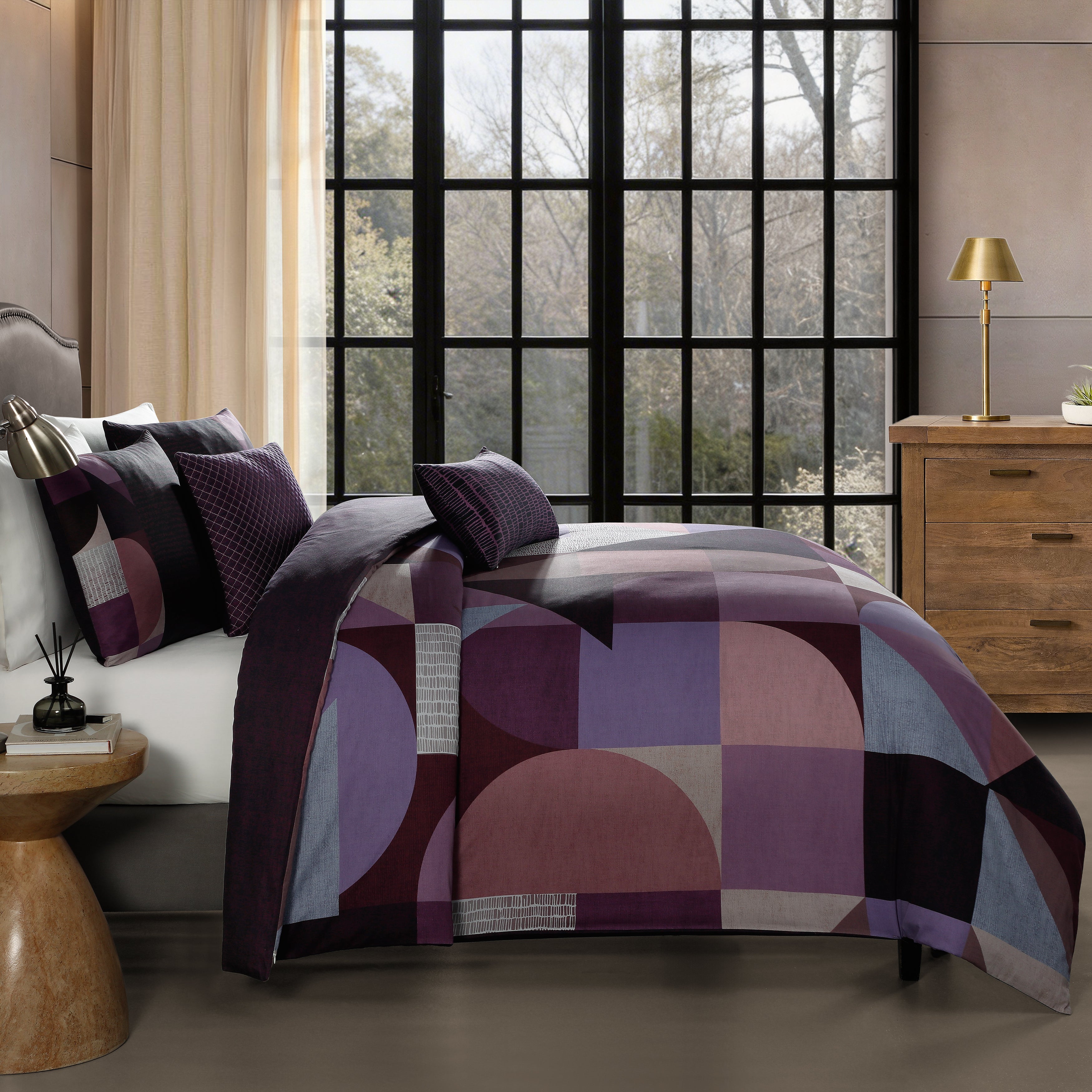 Latest Living Orchid Matrix 5 Piece Reversible Comforter Set