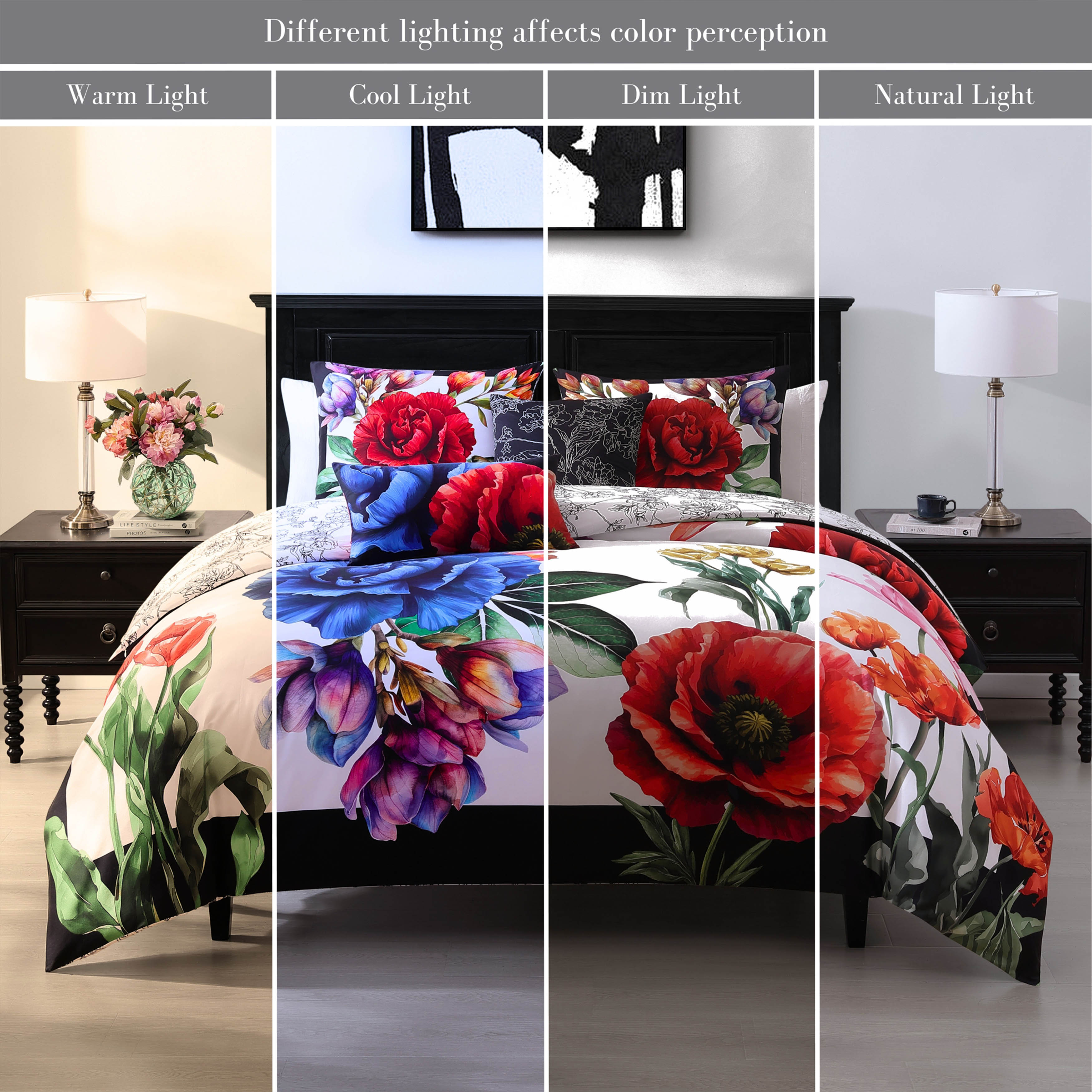 Bebejan Petal Portrait 5 Piece Reversible Comforter Set
