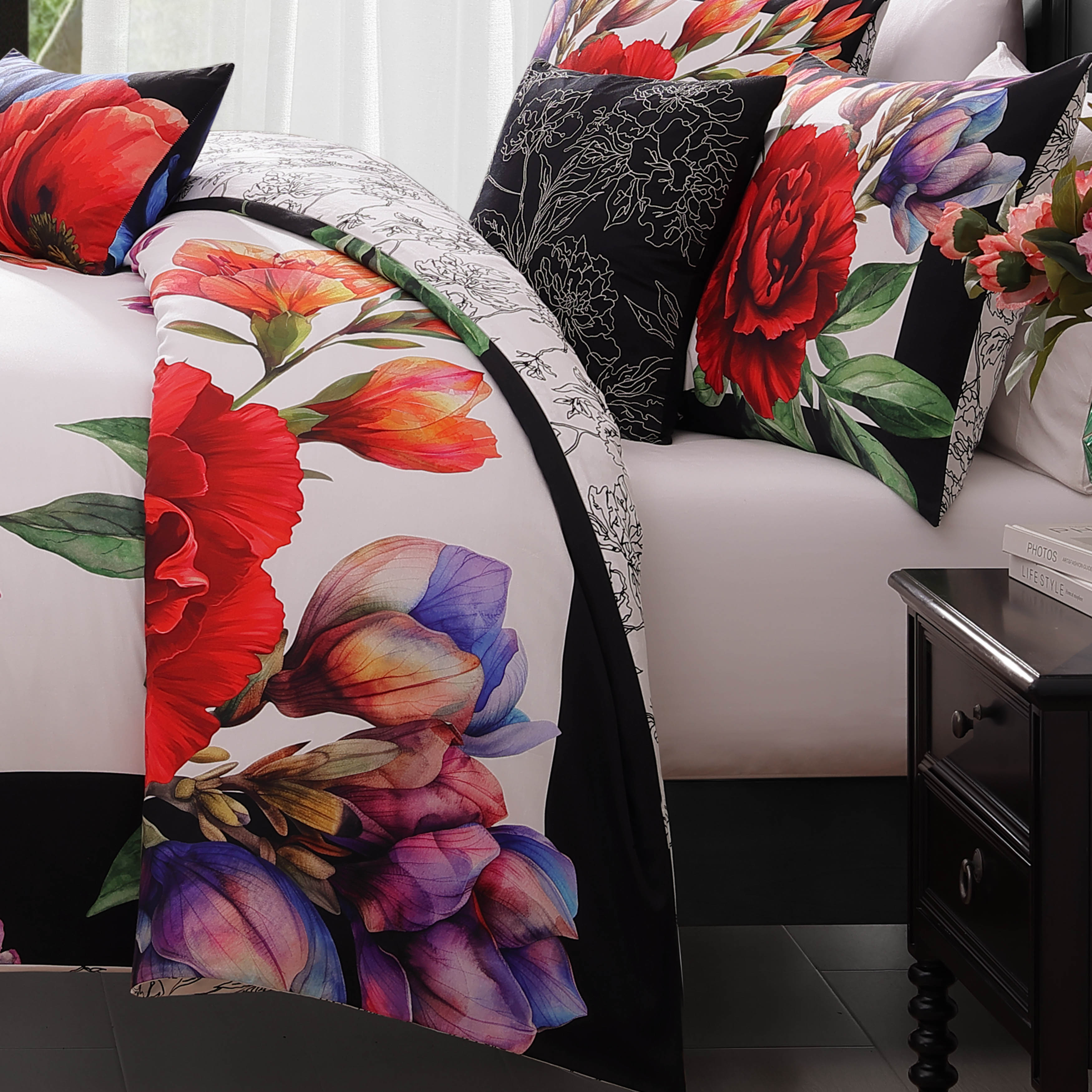 Bebejan Petal Portrait 5 Piece Reversible Comforter Set