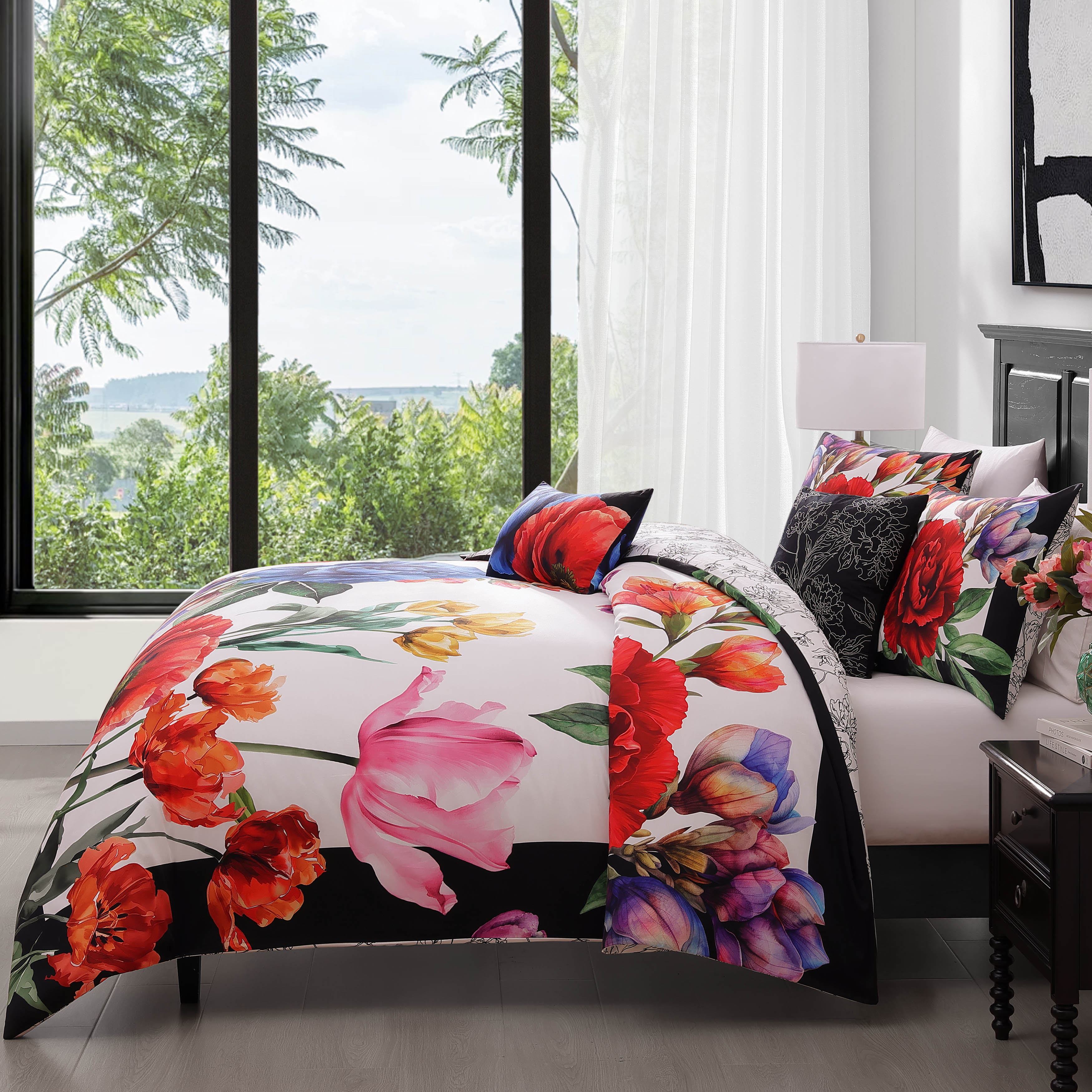 Bebejan Petal Portrait 5 Piece Reversible Comforter Set