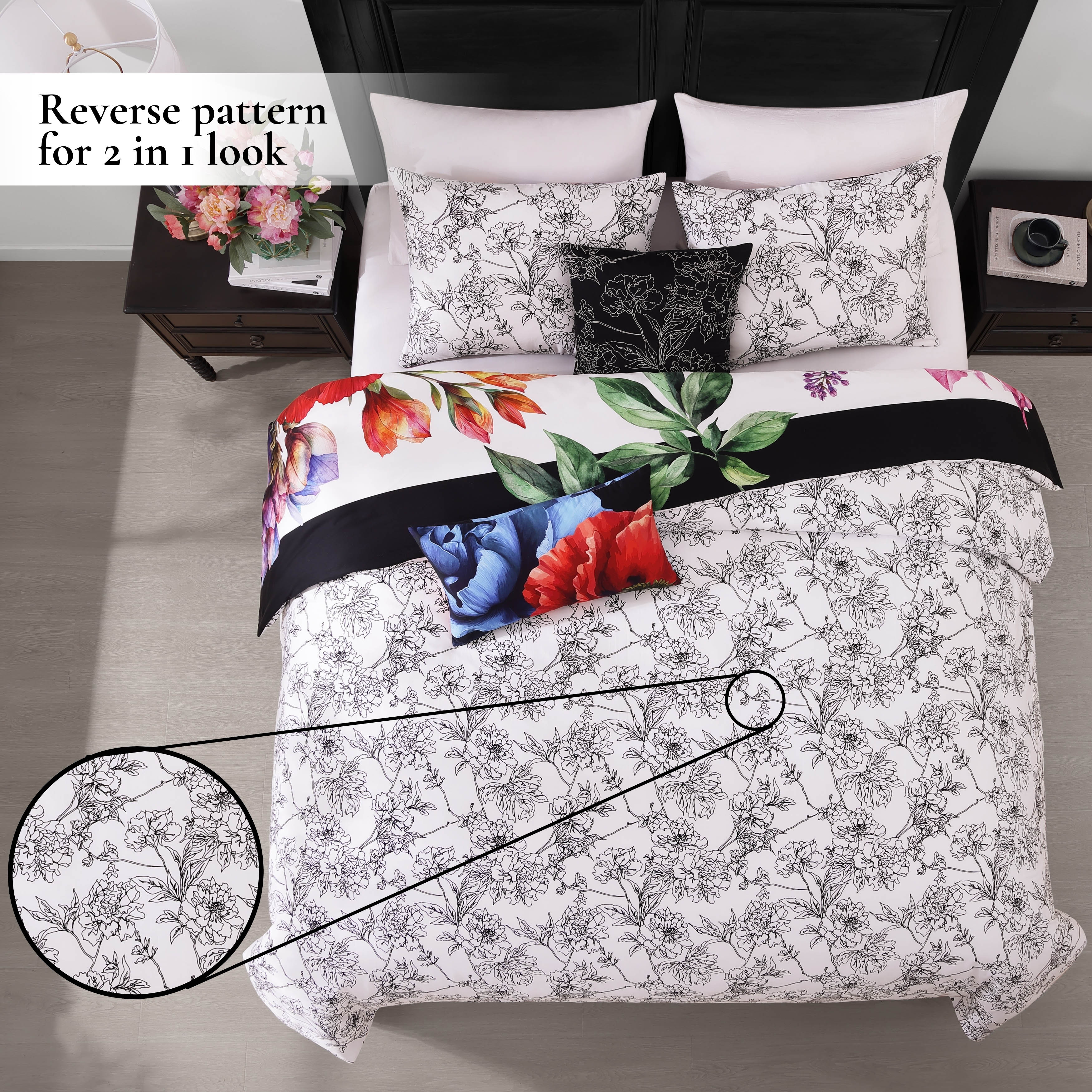 Bebejan Petal Portrait 5 Piece Reversible Comforter Set