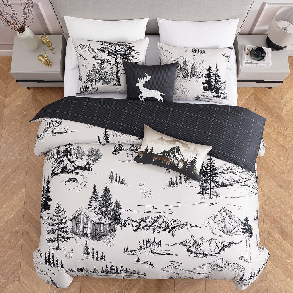 Bebejan Rocky Mountains 5 Piece Reversible Comforter Set
