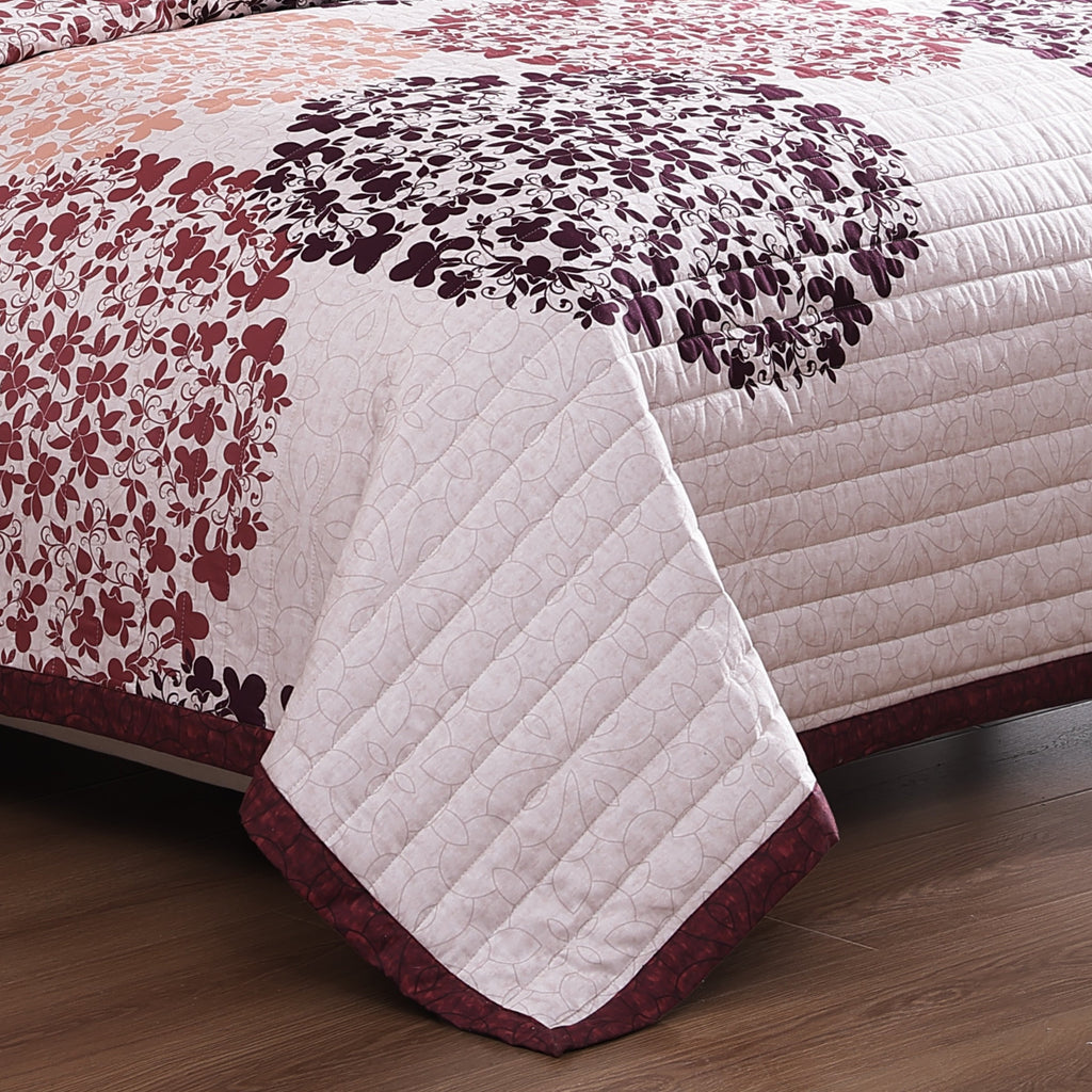 Latest Living Rosewood Harmony 3 Piece Reversible Quilted Coverlet Set Coverlet By Latest Living