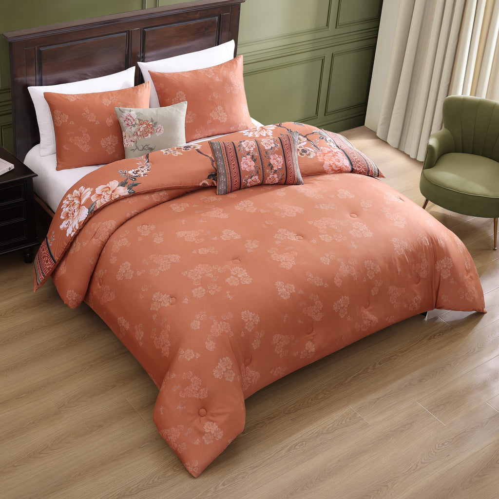 Latest Living Rossana 5 Piece Reversible Comforter Set Comforter Sets By Latest Living