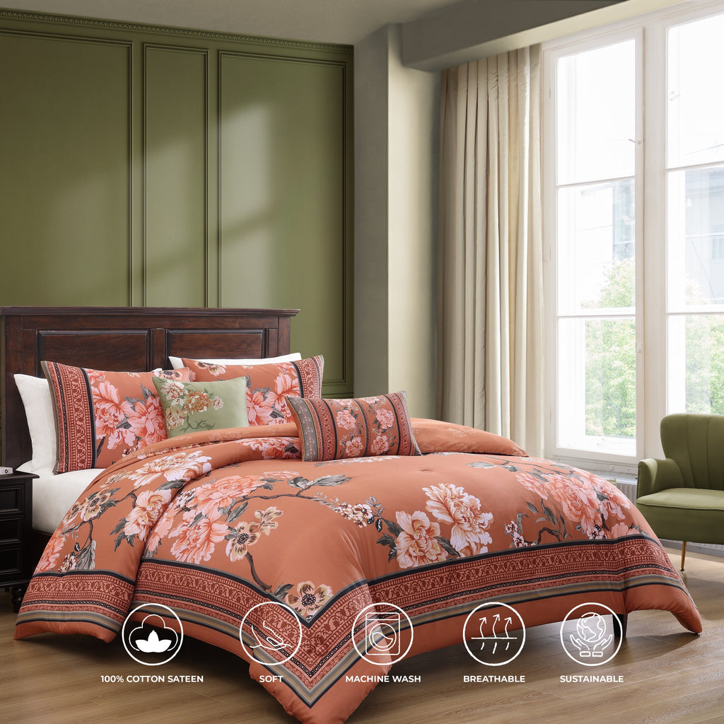 Latest Living Rossana 5 Piece Reversible Comforter Set Comforter Sets By Latest Living