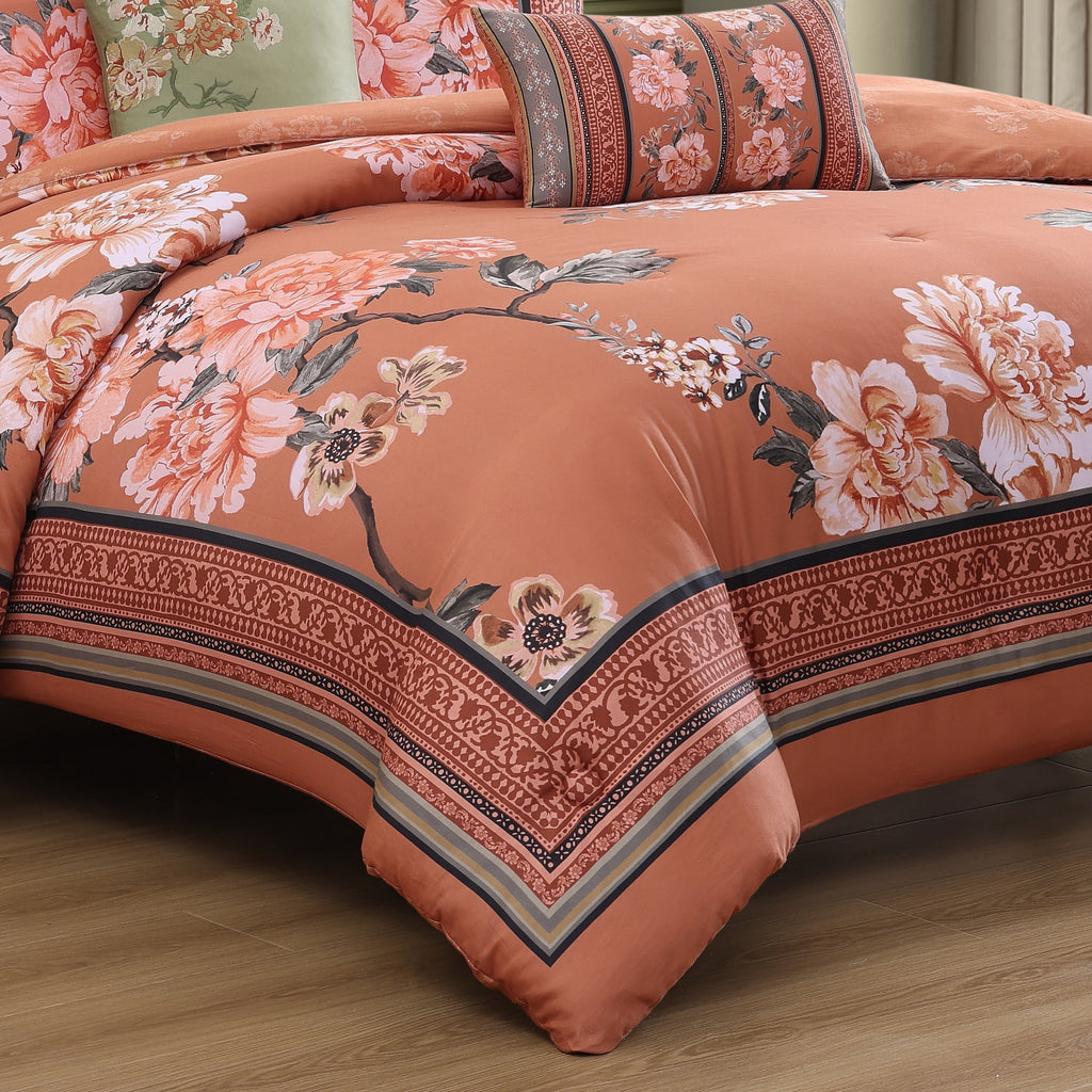 Latest Living Rossana 5 Piece Reversible Comforter Set Comforter Sets By Latest Living