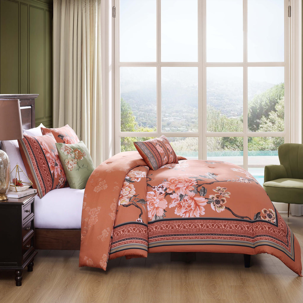 Latest Living Rossana 5 Piece Reversible Comforter Set Comforter Sets By Latest Living