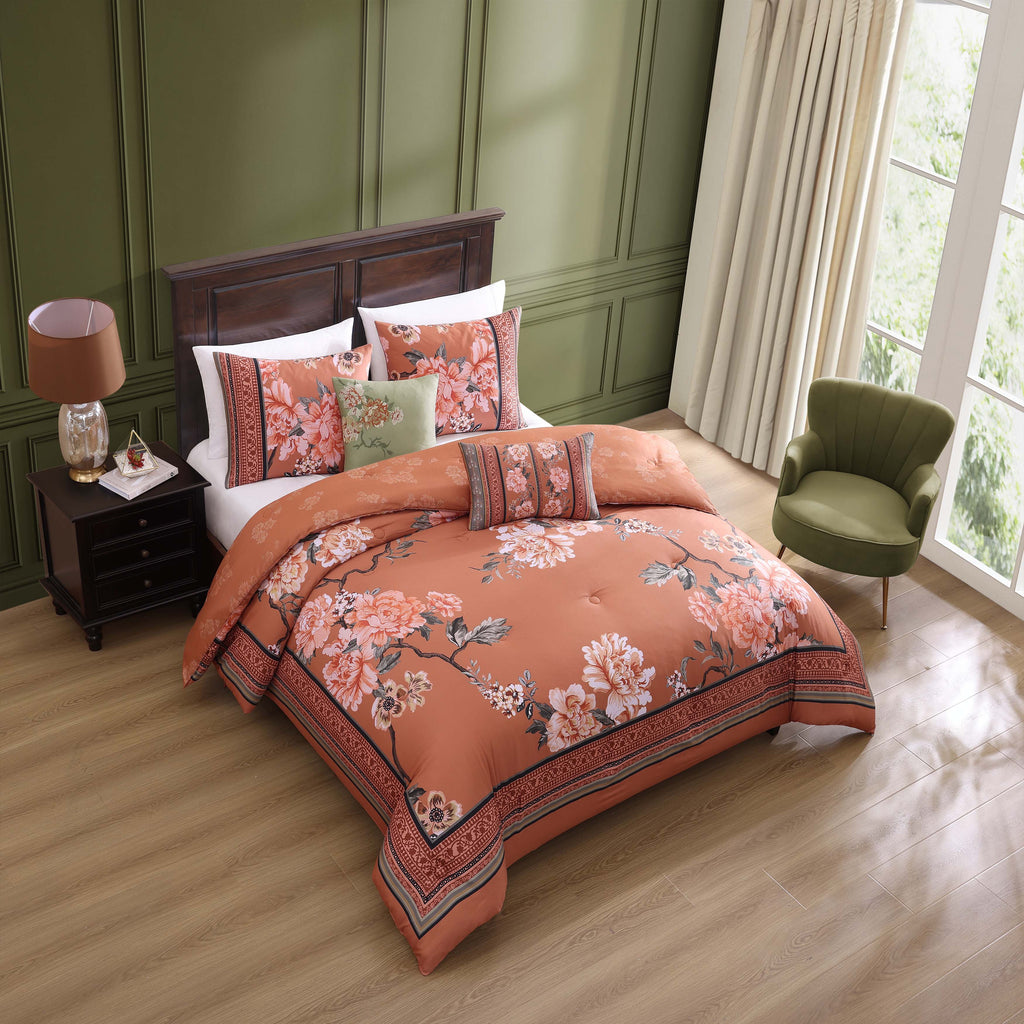 Latest Living Rossana 5 Piece Reversible Comforter Set Comforter Sets By Latest Living