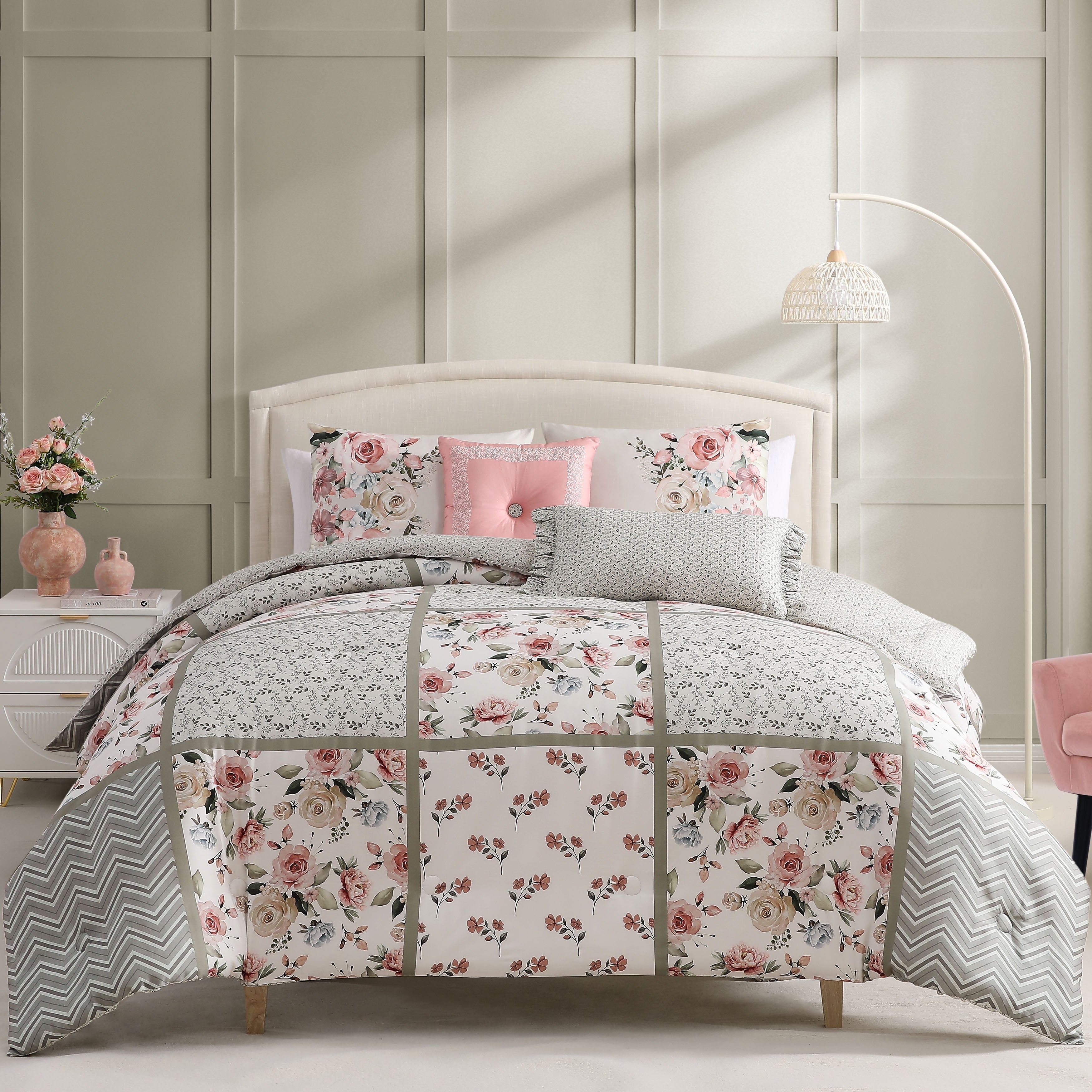 Bebejan Sage Serenity 5 Piece Reversible Comforter Set Comforter Sets By Bebejan®