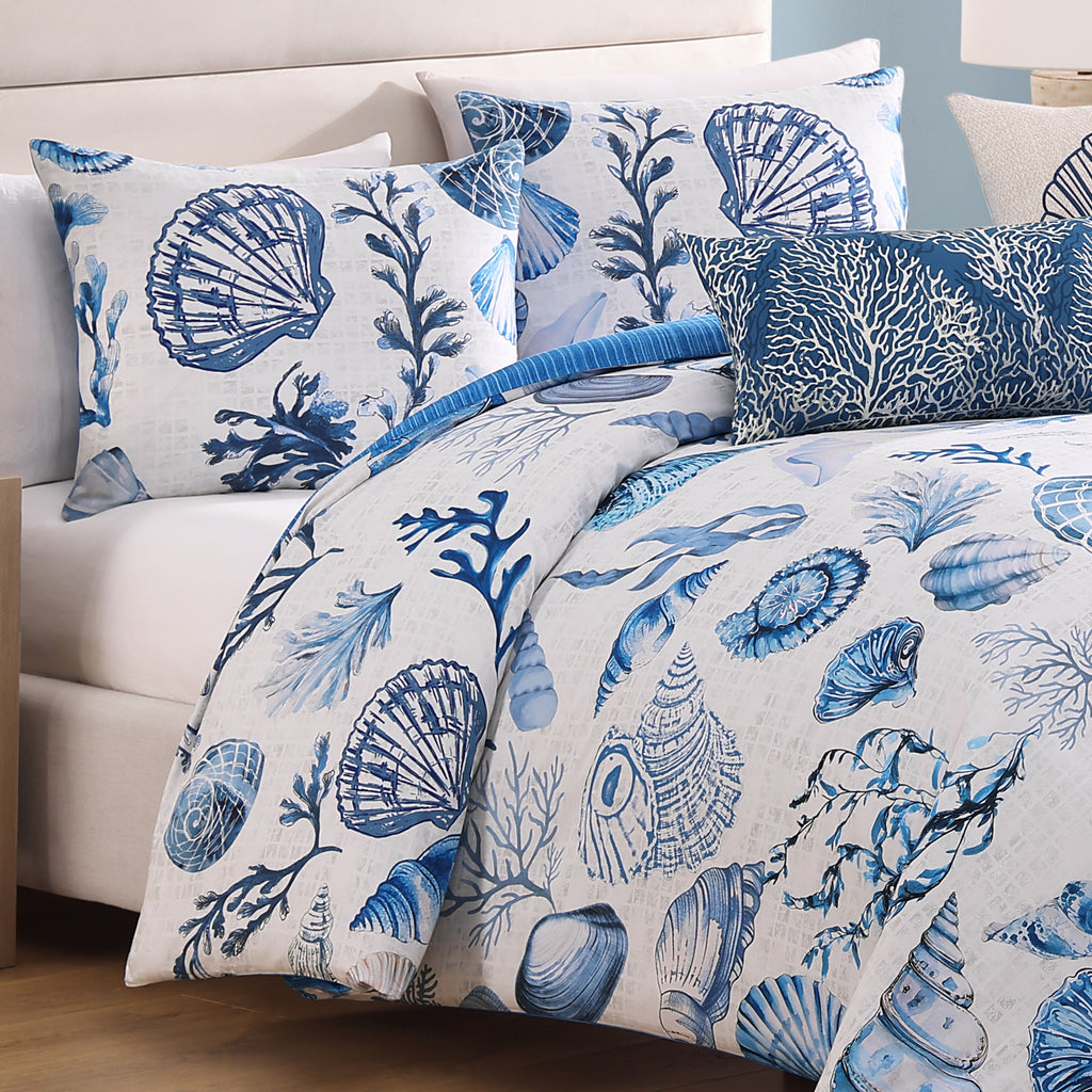 Latest Living Shell and Seaplant 5 Piece Reversible Comforter Set