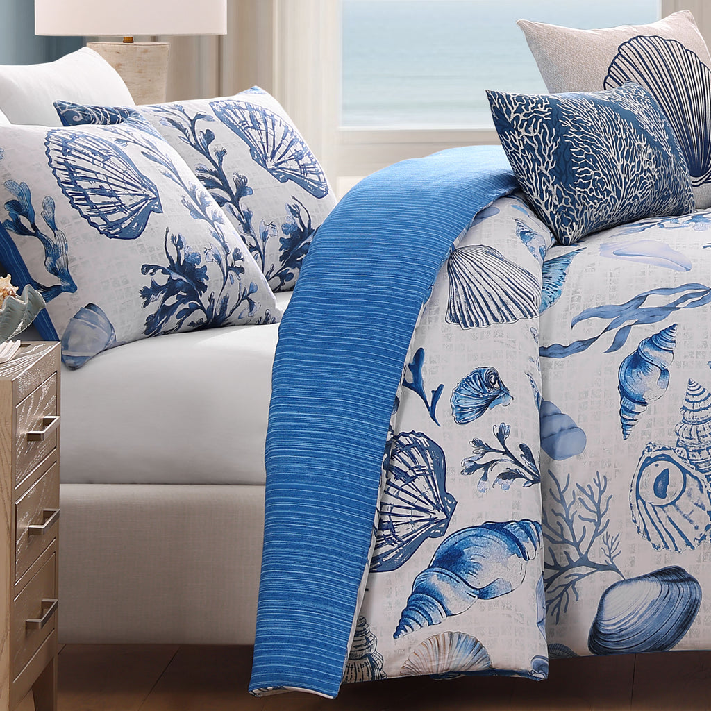Latest Living Shell and Seaplant 5 Piece Reversible Comforter Set