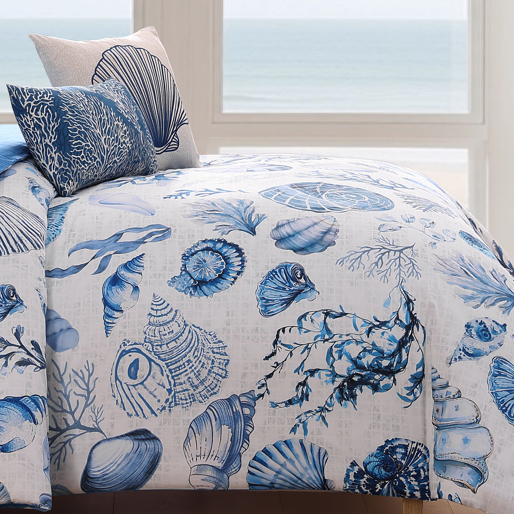 Latest Living Shell and Seaplant 5 Piece Reversible Comforter Set