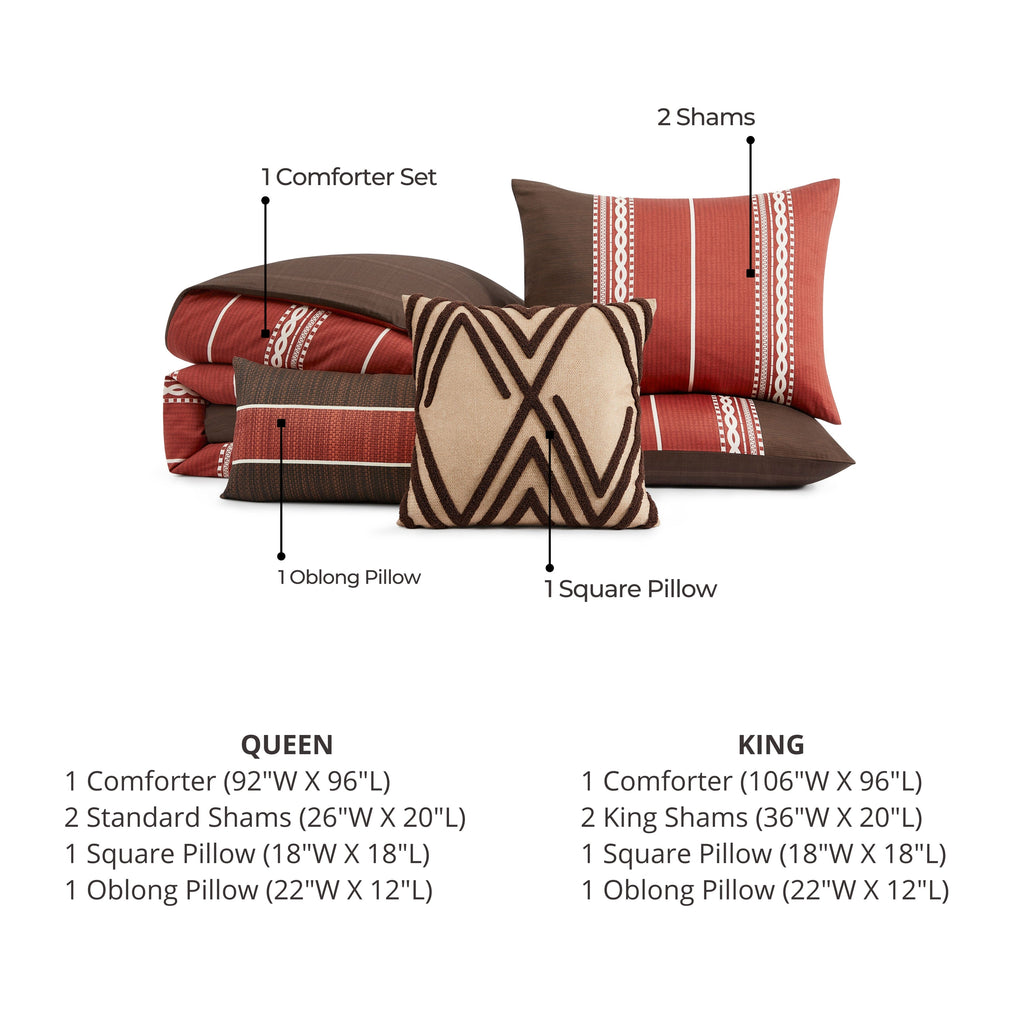 Latest Living Terra Spice 5 Piece Reversible Comforter Set