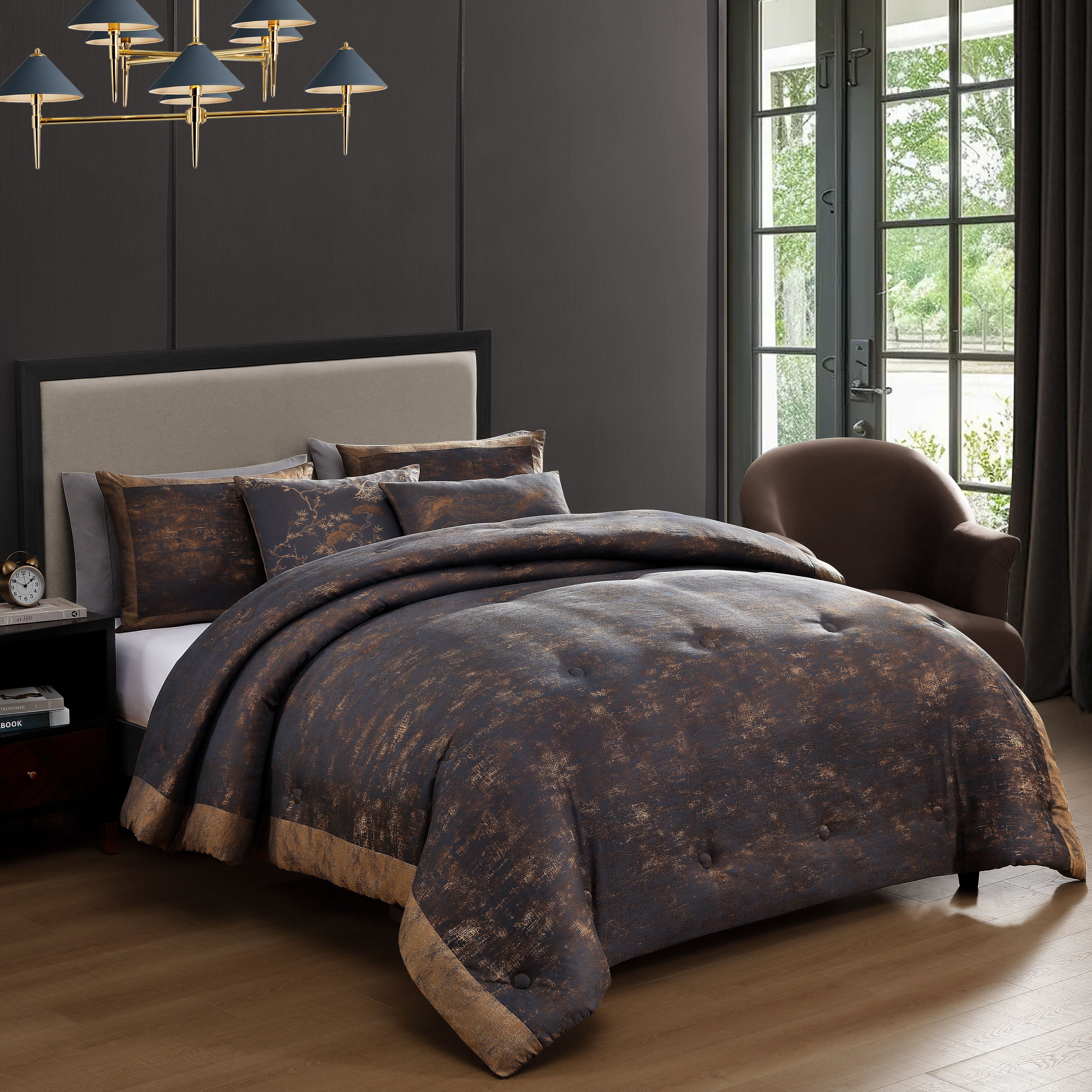 Latest Living Texture Jacquard 5 Piece Comforter Set