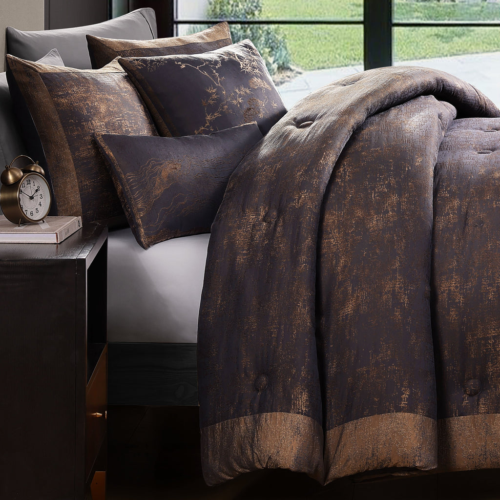 Latest Living Texture Jacquard 5 Piece Comforter Set