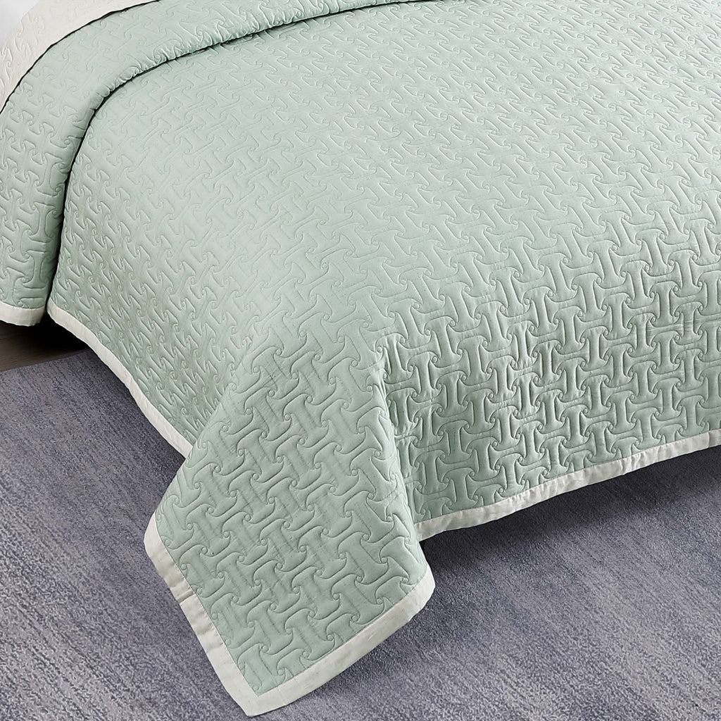 Latest Living 3 Piece Textured Quilted Coverlet Set Coverlet By Latest Living