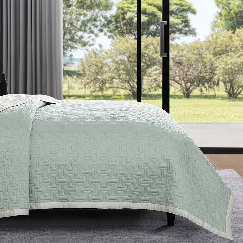 Latest Living 3 Piece Textured Quilted Coverlet Set Coverlet By Latest Living
